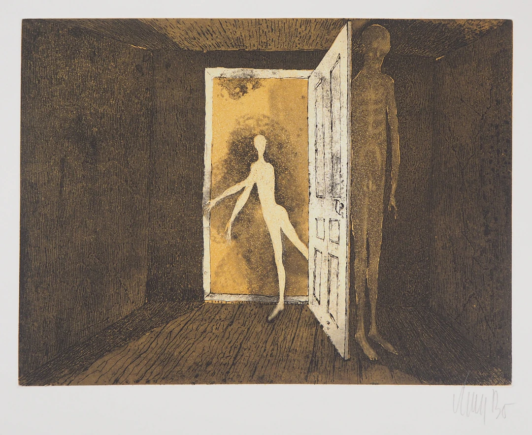 Lars BO : Jeu de cache-cache, 1975 - Gravure originale signée au crayon