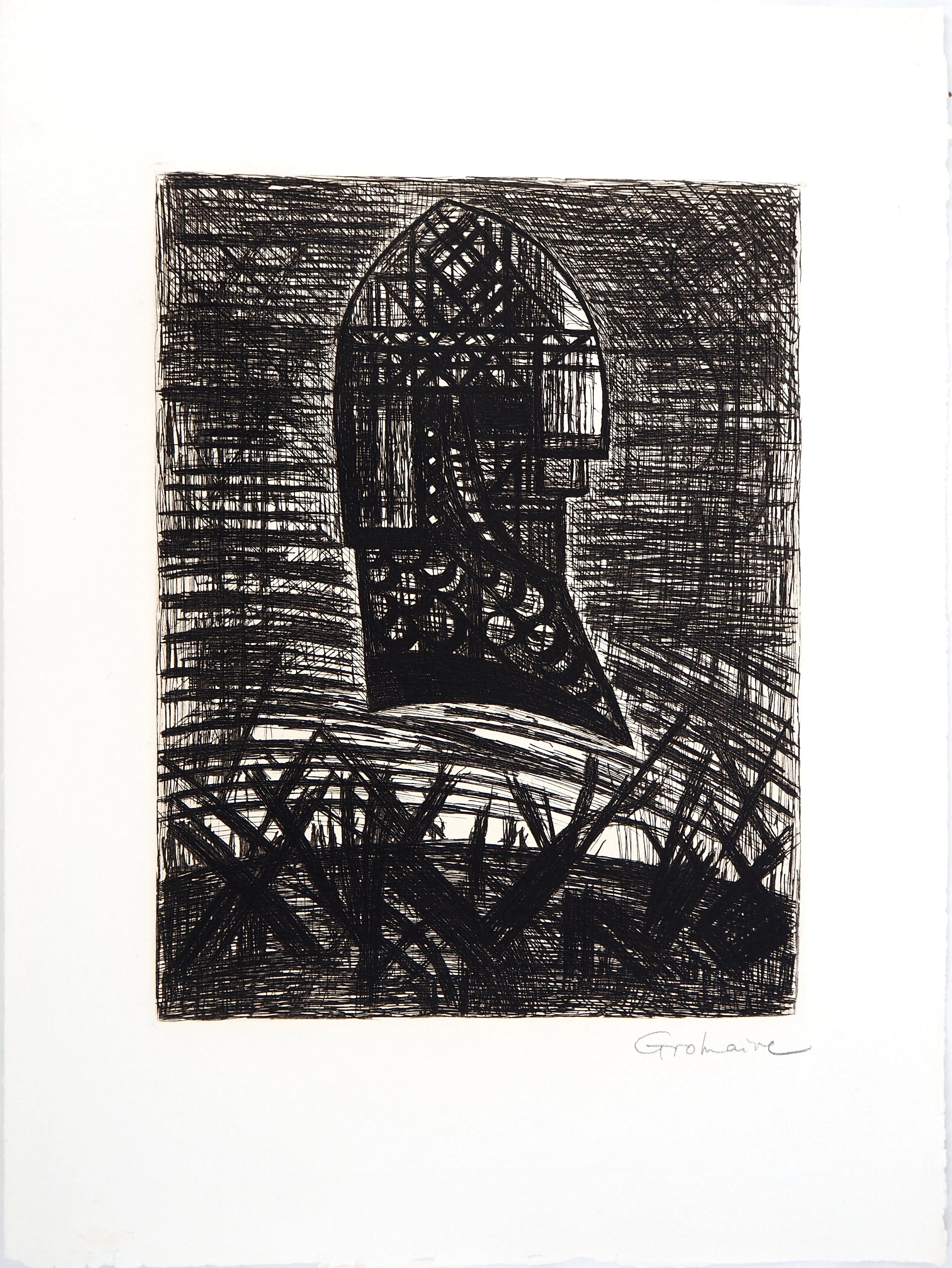 Marcel GROMAIRE - Macbeth, Shakespeare: présage, tête armée, 1958