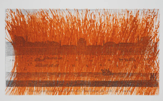 Arnulf Rainer - Louvre en orange, 1992 - Gravure originale