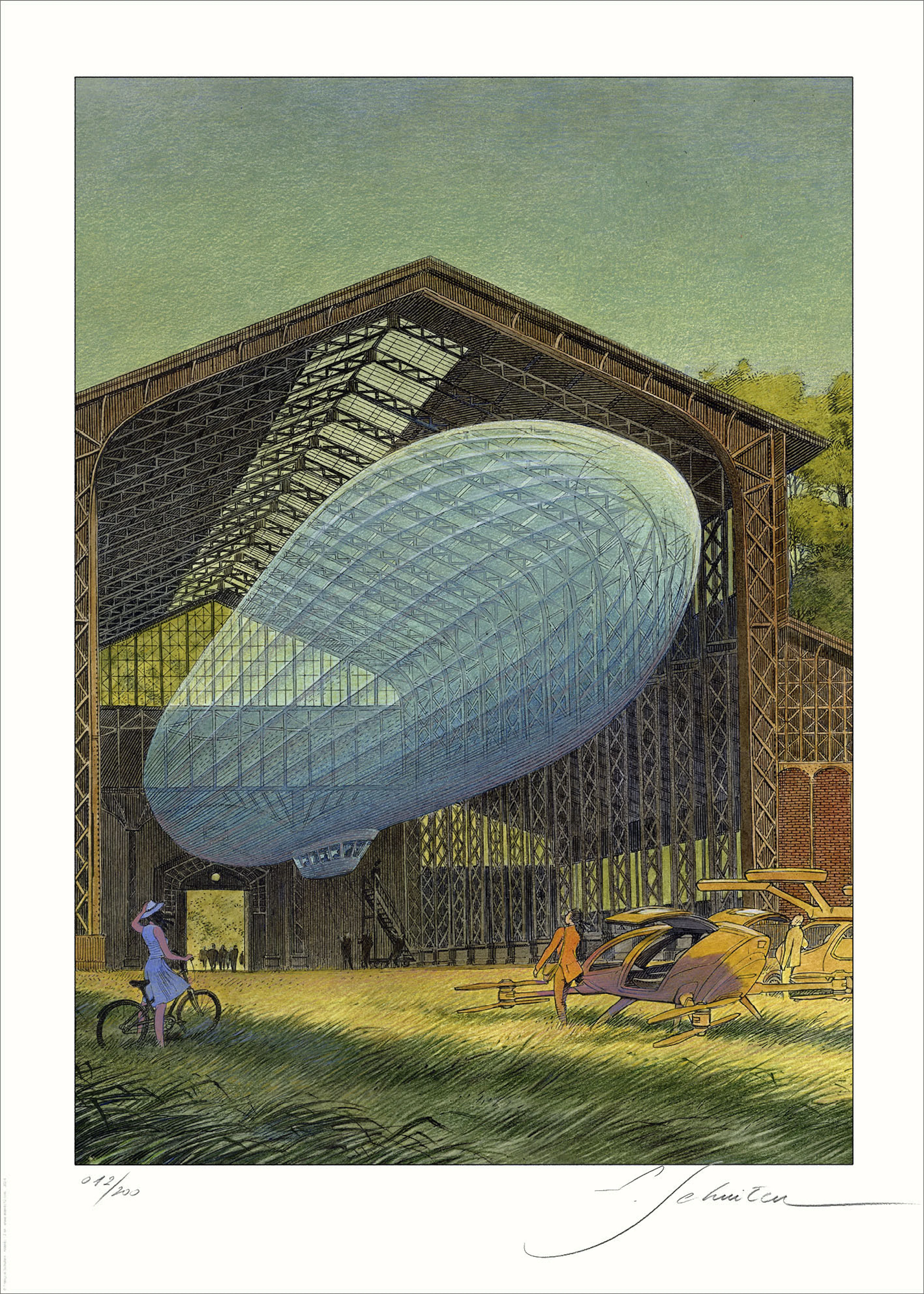 François SCHUITEN, Le Hangar Y, 2024, impression offset