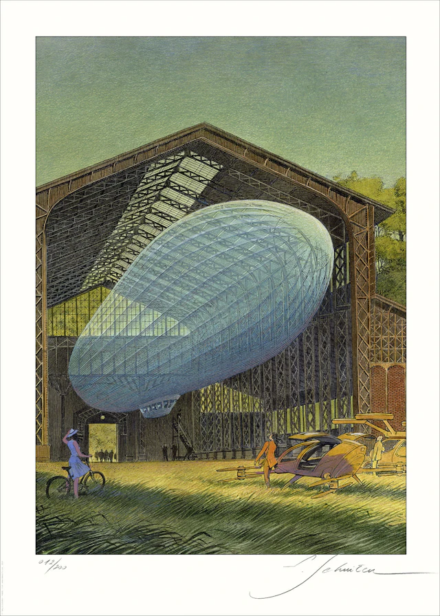 François SCHUITEN, Le Hangar Y, 2024, impression offset