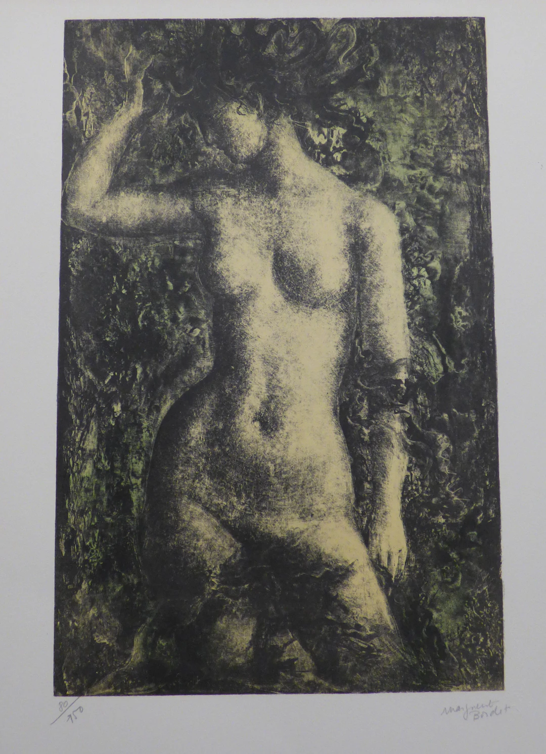 Marguerite BORDET - La Femme nue, 1980 - Lithographie originale signée