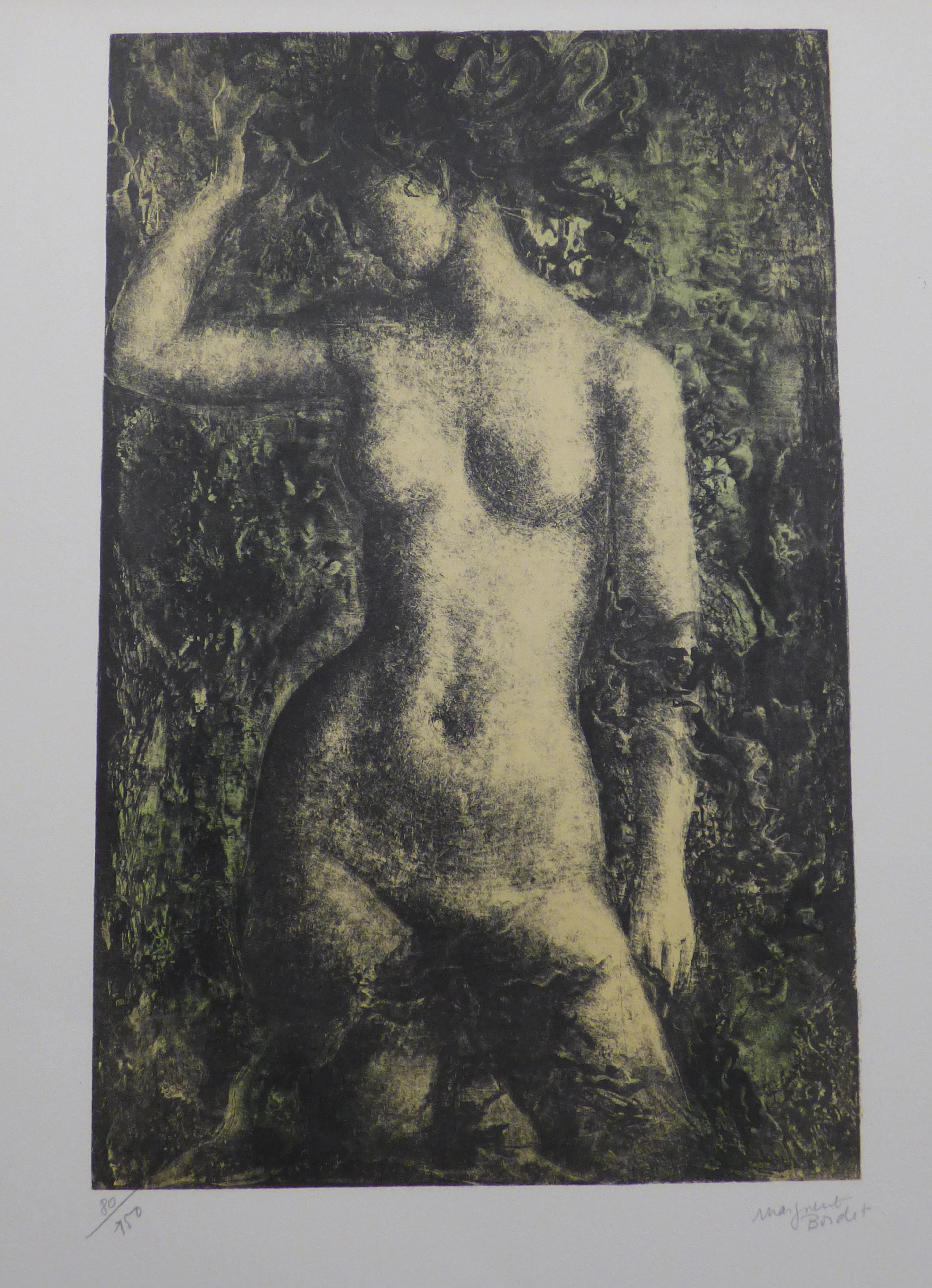 Marguerite BORDET - La Femme nue, 1980 - Lithographie originale signée