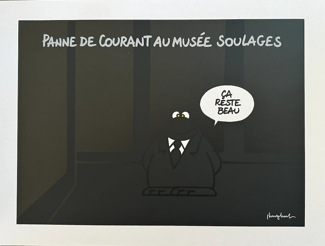 Pierre SOULAGES et Philippe GELUCK - Panne de courant au musée Soulages