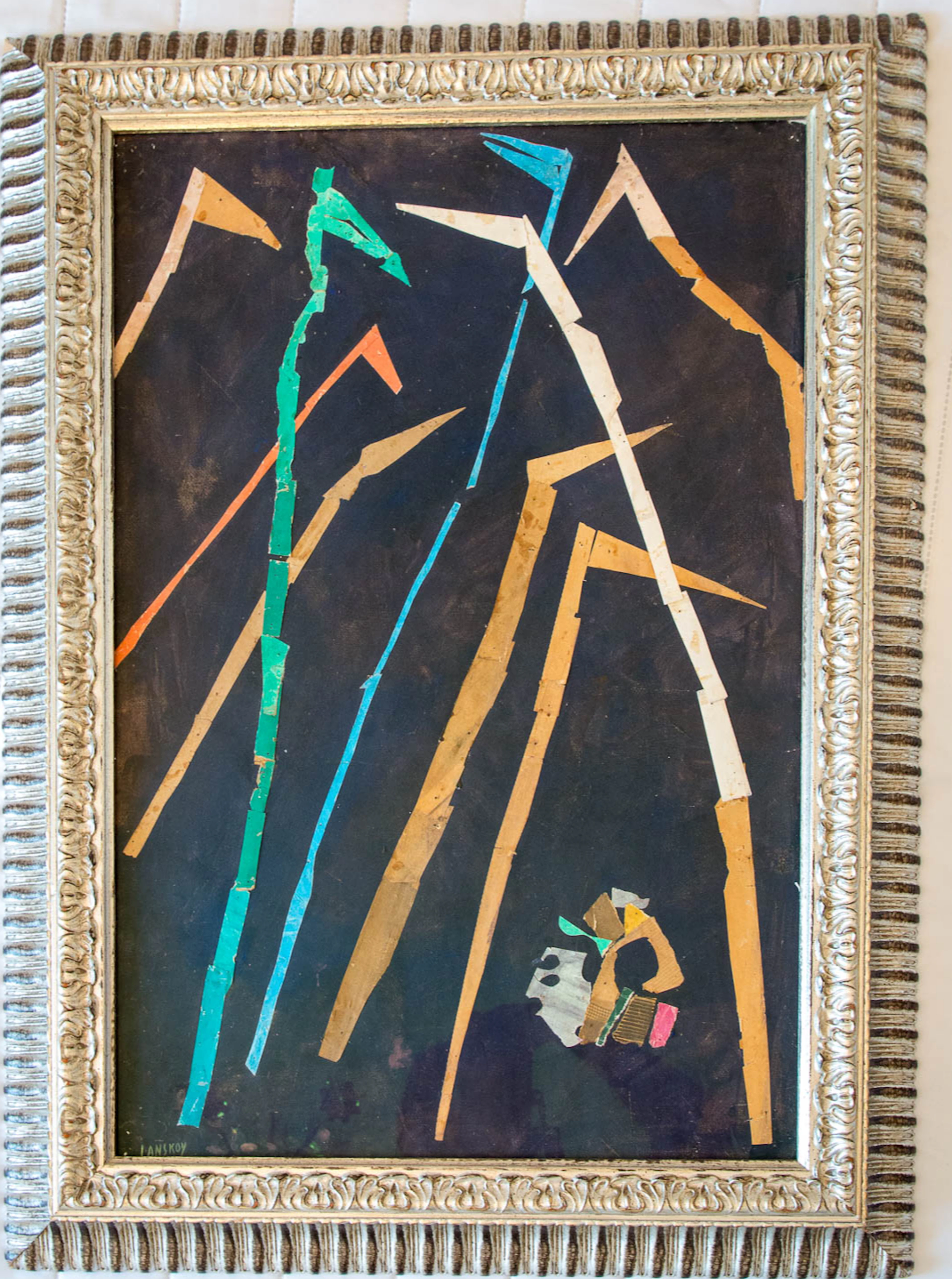 André Lanskoy - collage original signé - circa 1970