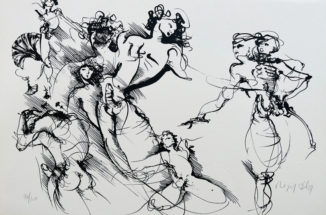 Régis DHO - Sans-titre, 1995 - Lithographie originale signée au crayon