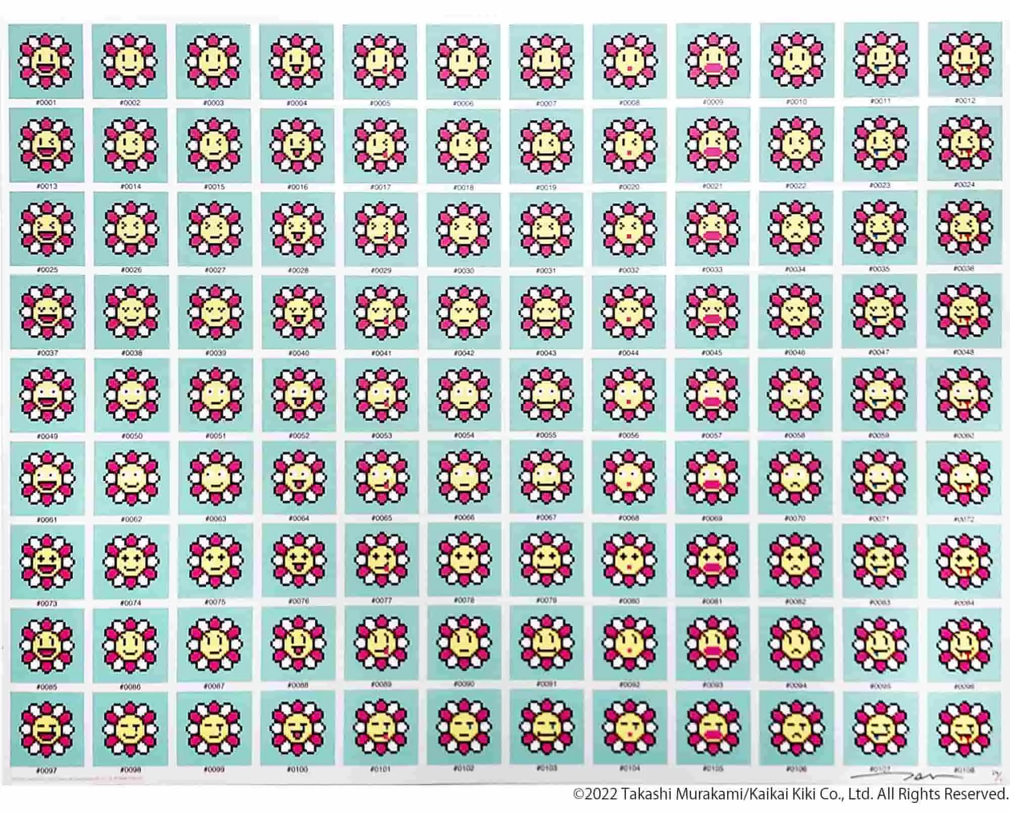 Takashi Murakami - 108 Earthly Temptations, 2022 - Sérigraphie