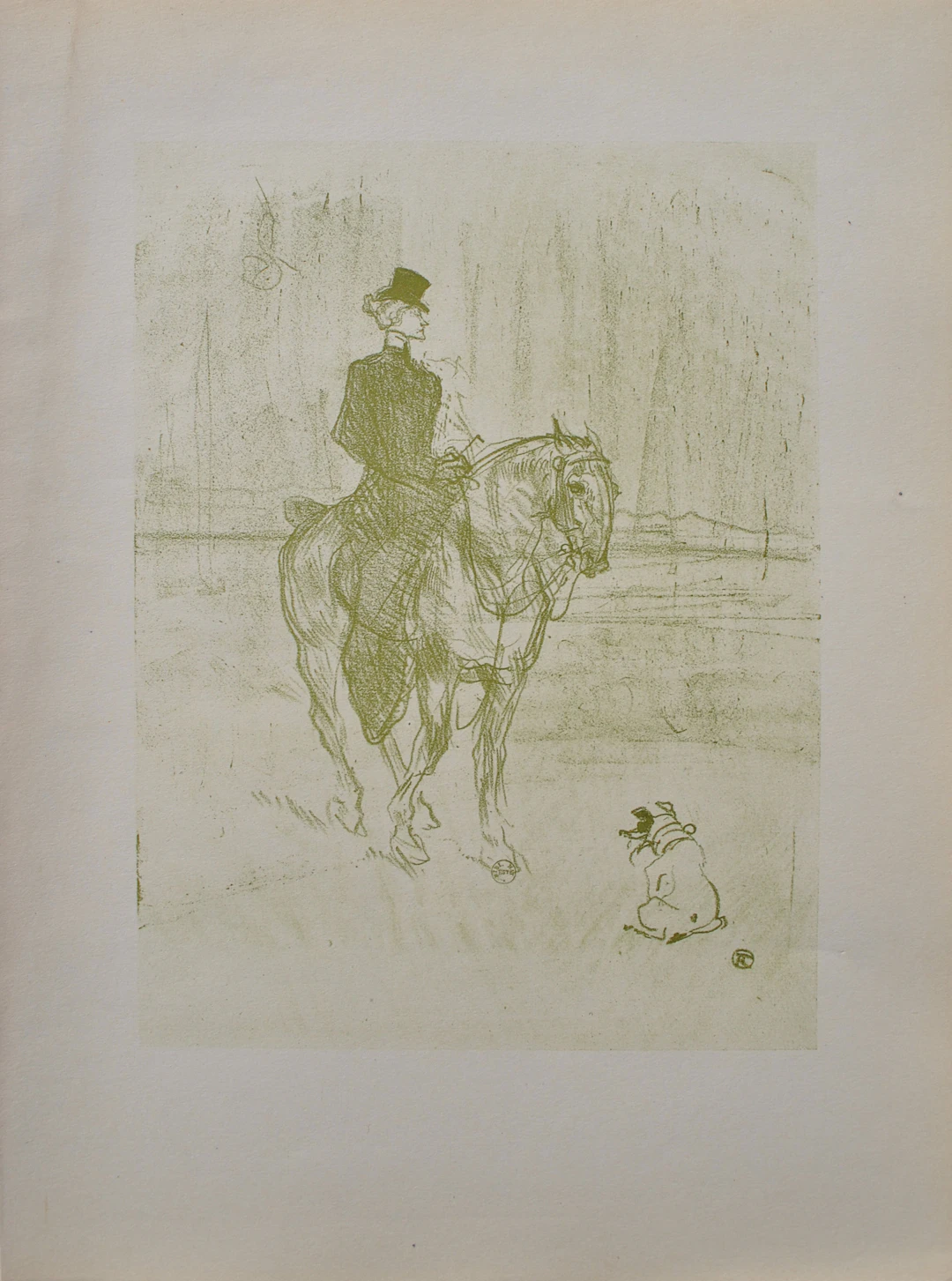 Henri de TOULOUSE-LAUTREC (d’après) : La cavalière et le chien,1927