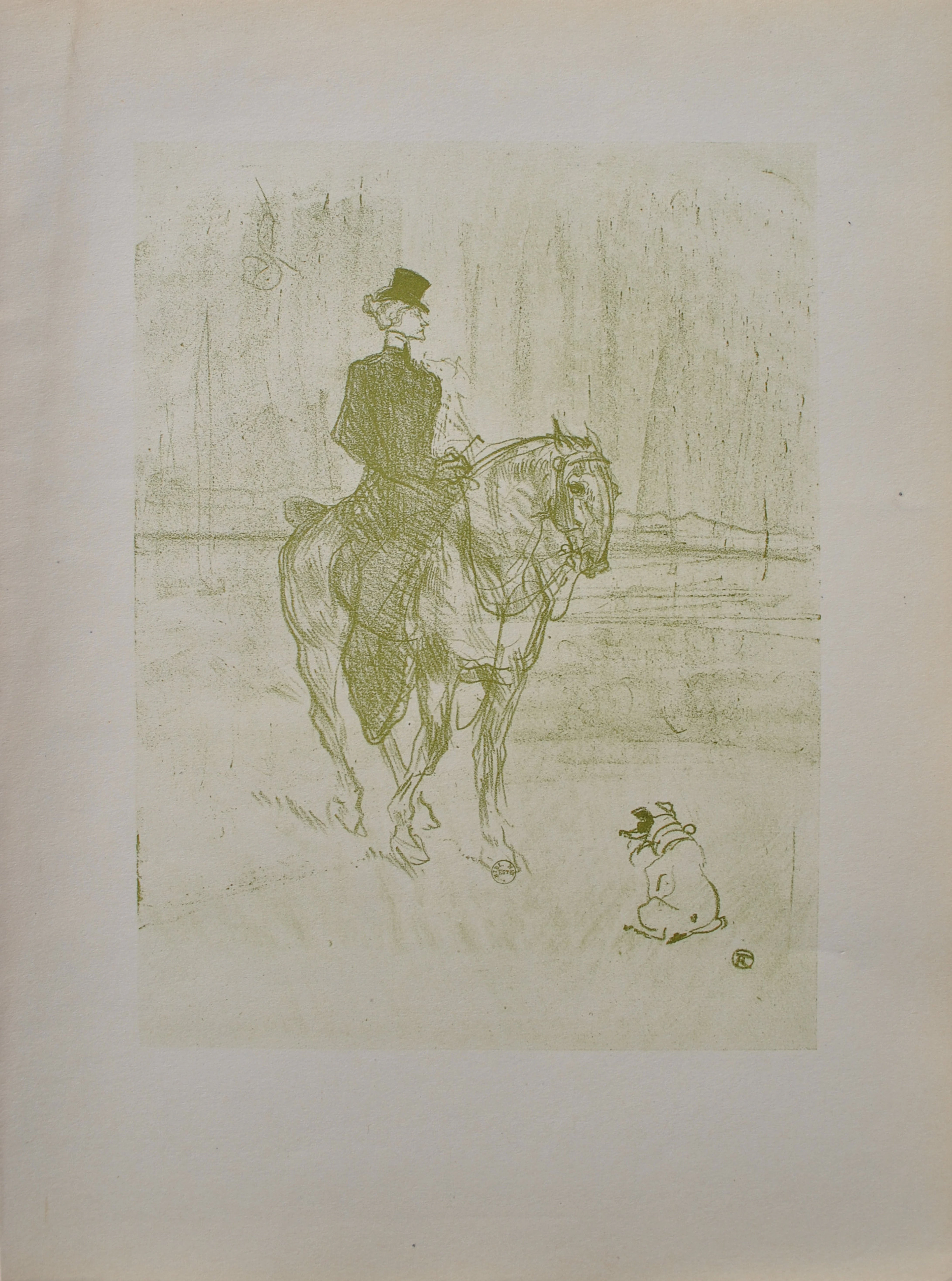 Henri de TOULOUSE-LAUTREC (d’après) : La cavalière et le chien,1927
