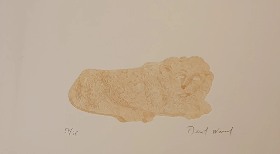 David WURTZEL - Le lion, 1980 - Lithographie signée au crayon
