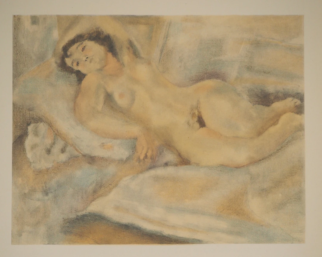 Jules PASCIN : Nu lascif, Lithographie signée