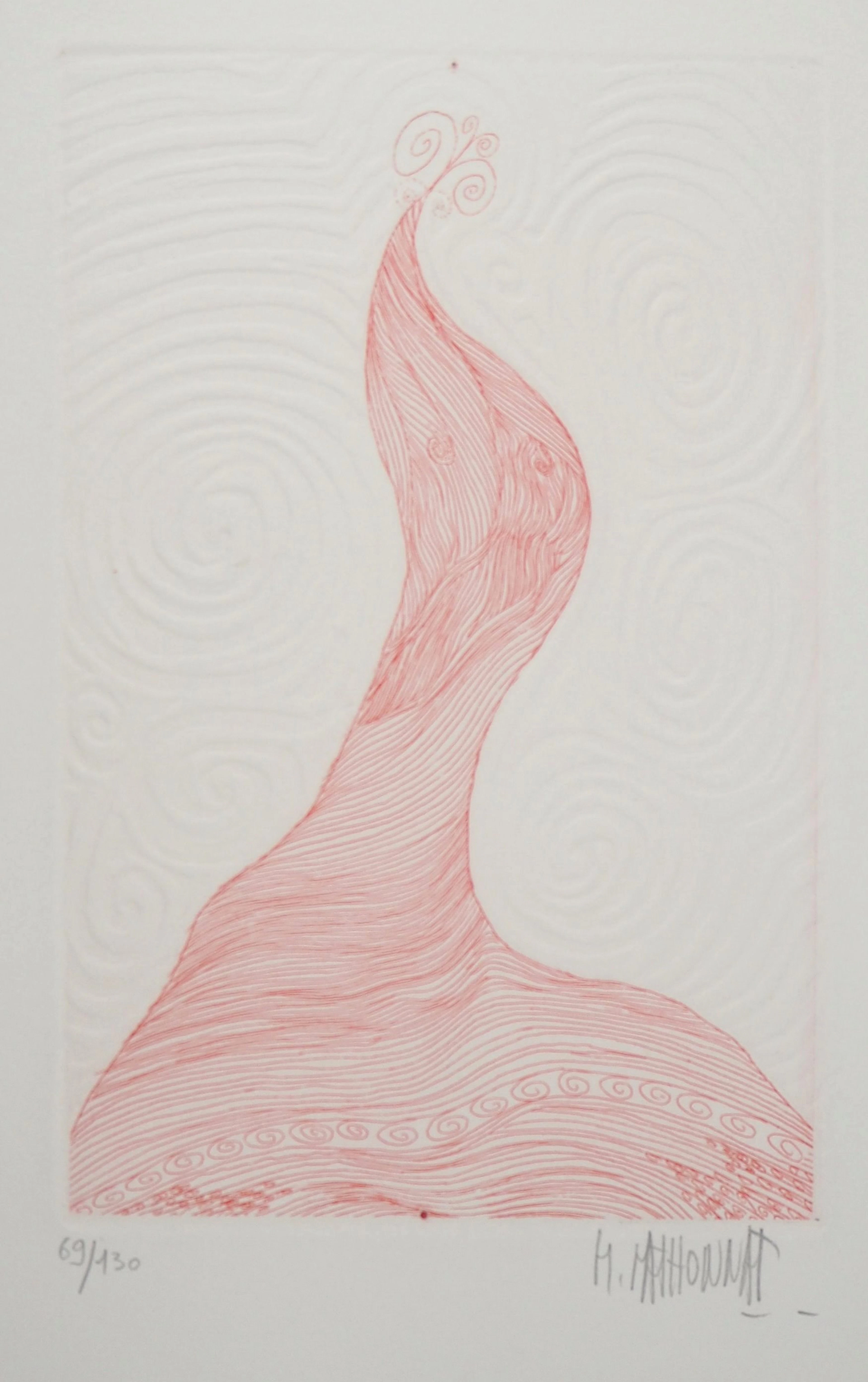 Michel MATHONNAT: Hypnose - Gravure originale signée au crayon