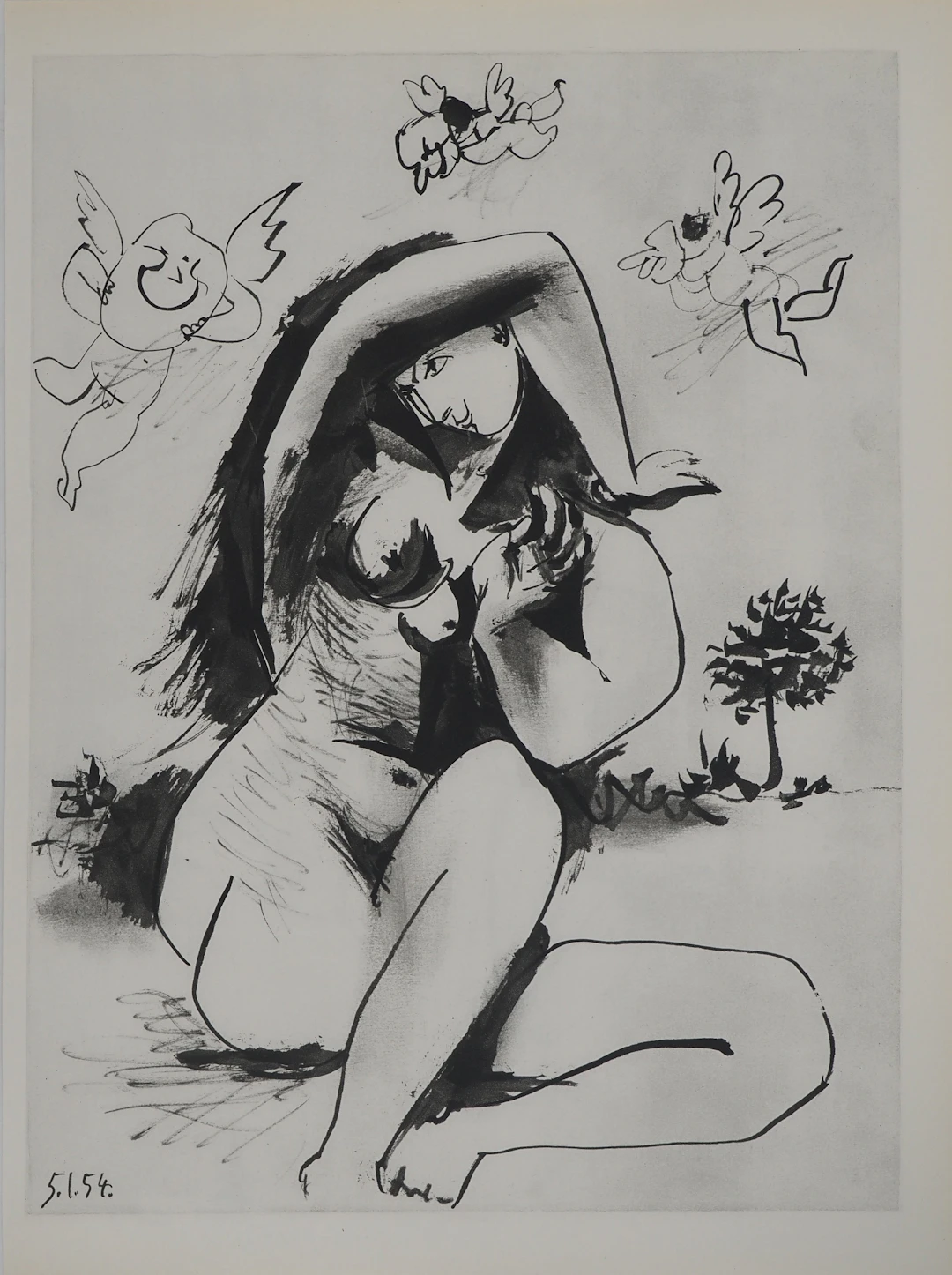 Pablo PICASSO : Comédie Humaine, Le tourment des amours, Héliogravure