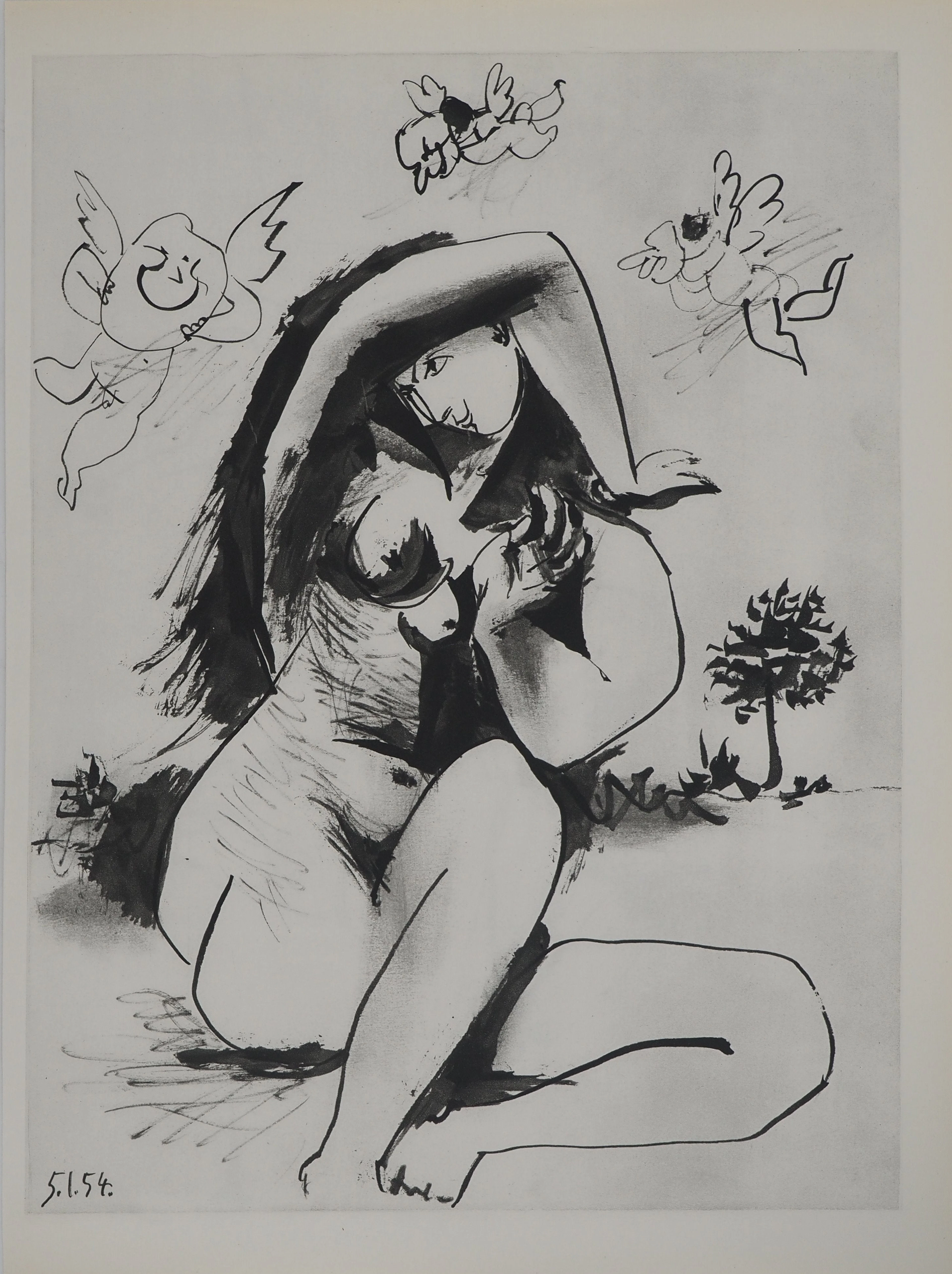 Pablo PICASSO : Comédie Humaine, Le tourment des amours, Héliogravure