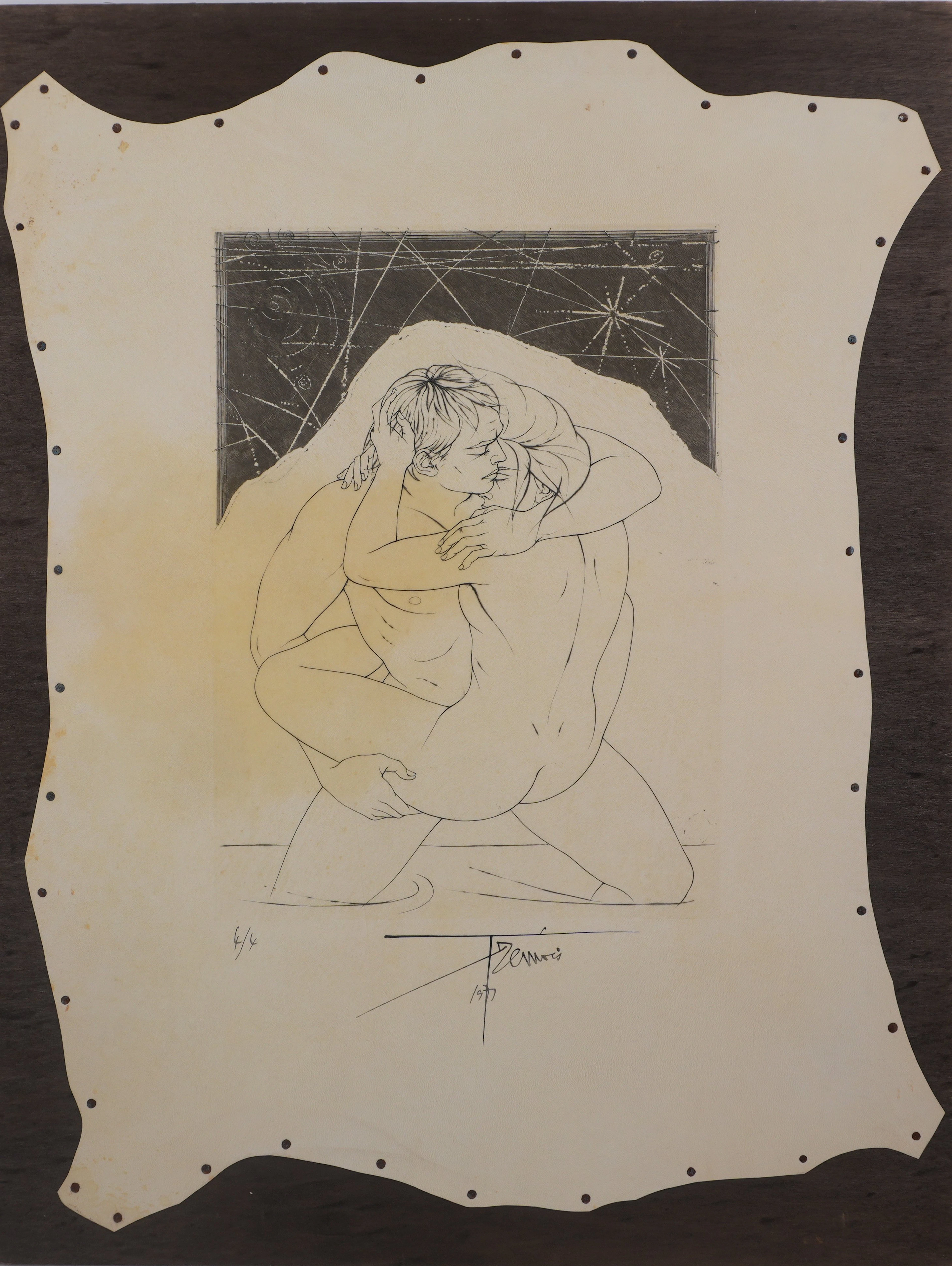 Pierre-Yves TRÉMOIS : Les amants - Gravure Originale Signée