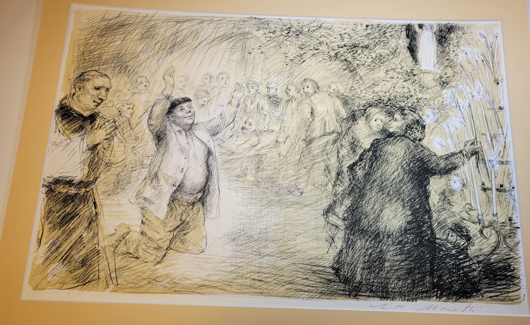 Lucien-Philippe MORETTI - Le Braconnier de Dieu 4, 1975 - Lithographie