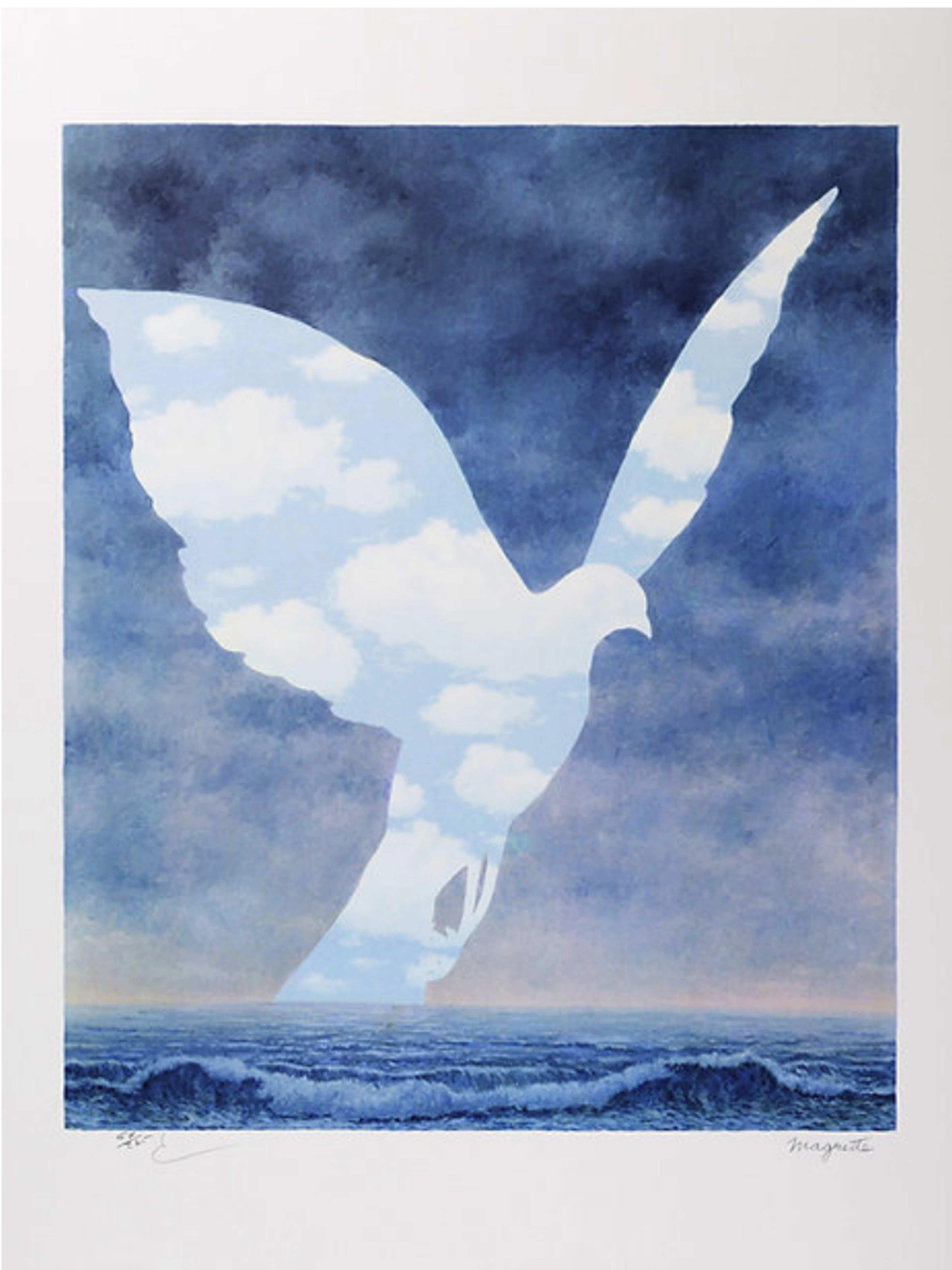 René Magritte (d’après) - La Grande Famille - Lithographie