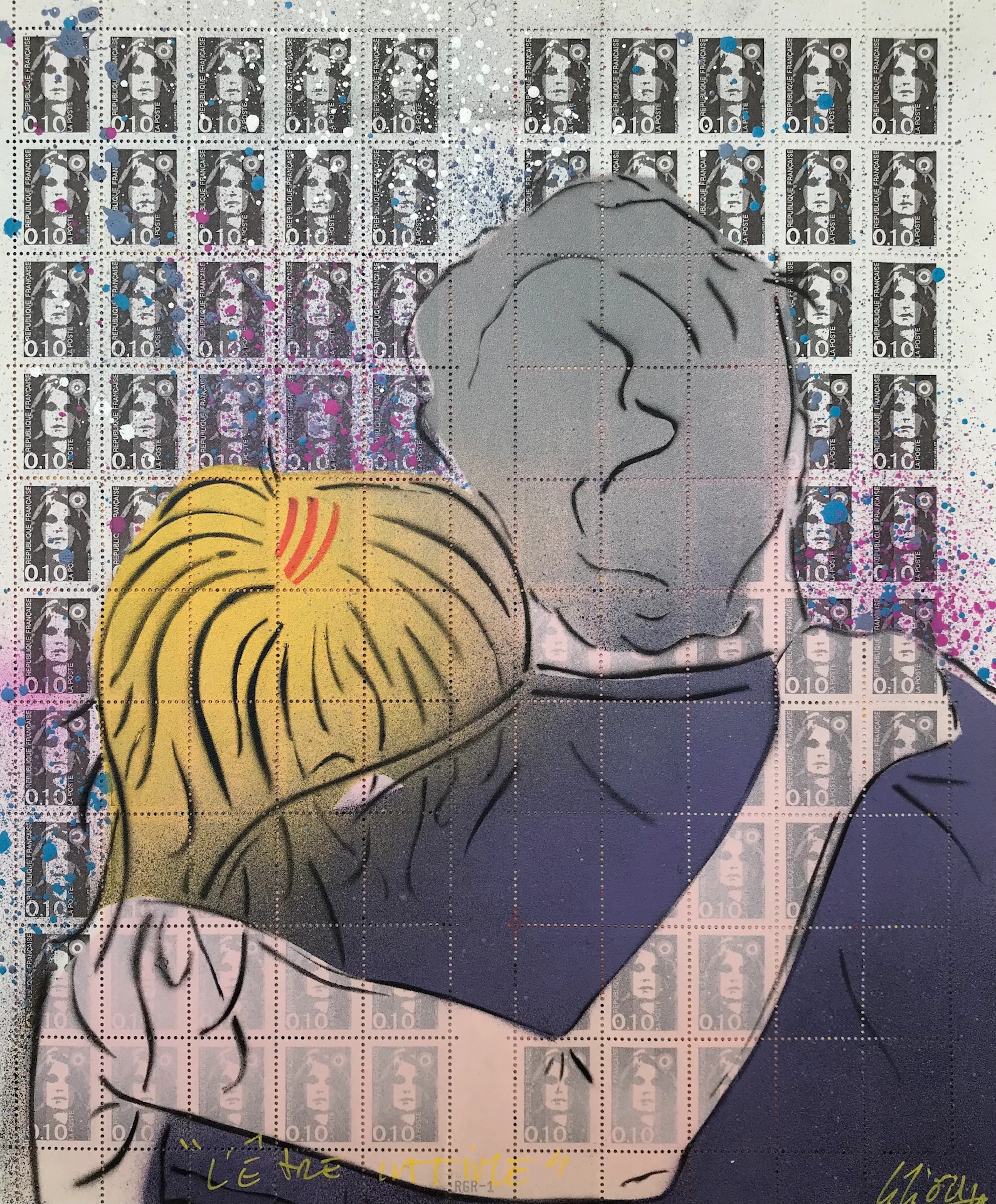 Christophe STOUVENEL - l’Être Intime, 2021 - Pochoir