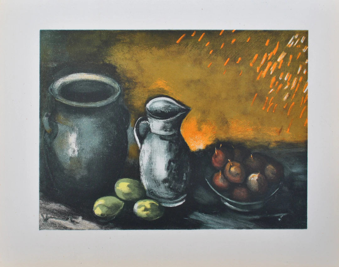 Maurice DE VLAMINCK : Nature morte aux pots, Lithographie signée