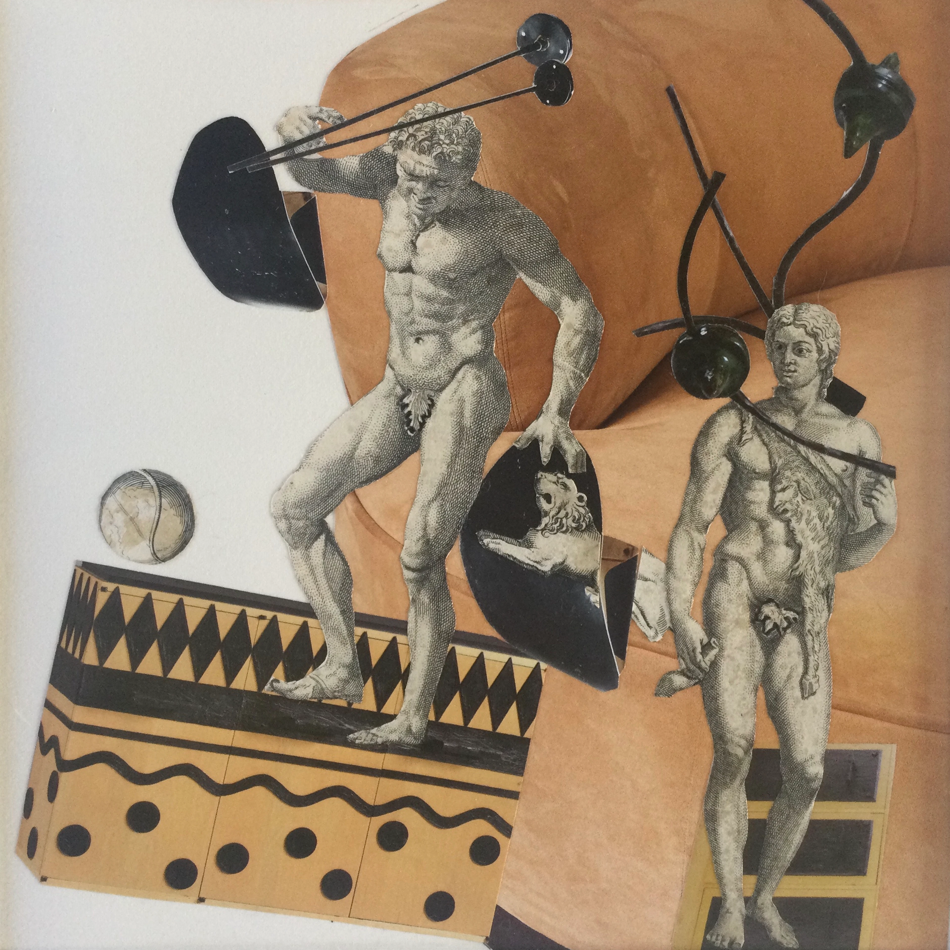 Martine NEUQUELMAN - Composition,vers 1990 - Collage signé
