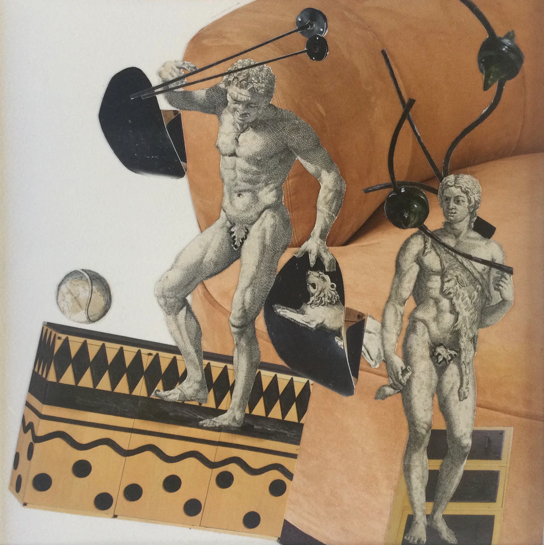 Martine NEUQUELMAN - Composition,vers 1990 - Collage signé