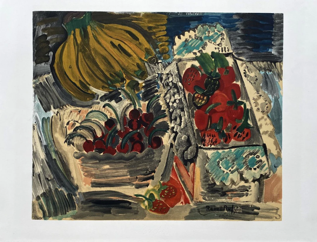 Raoul DUFY - Nature morte aux fruits - Lithographie signée dans la planche