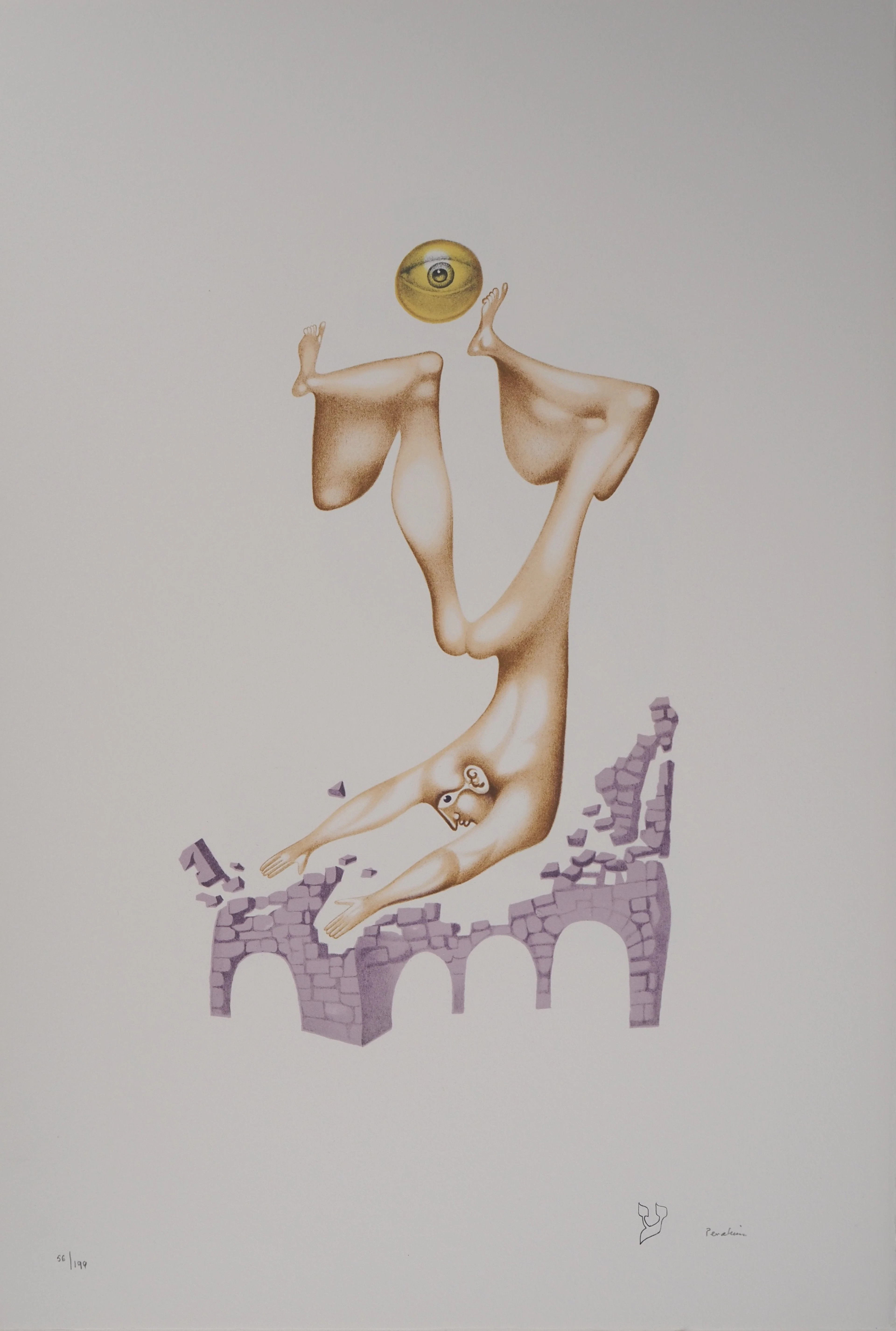 Jules PERAHIM : L’alphabet Hébreu, Attachement au passé, Lithographie