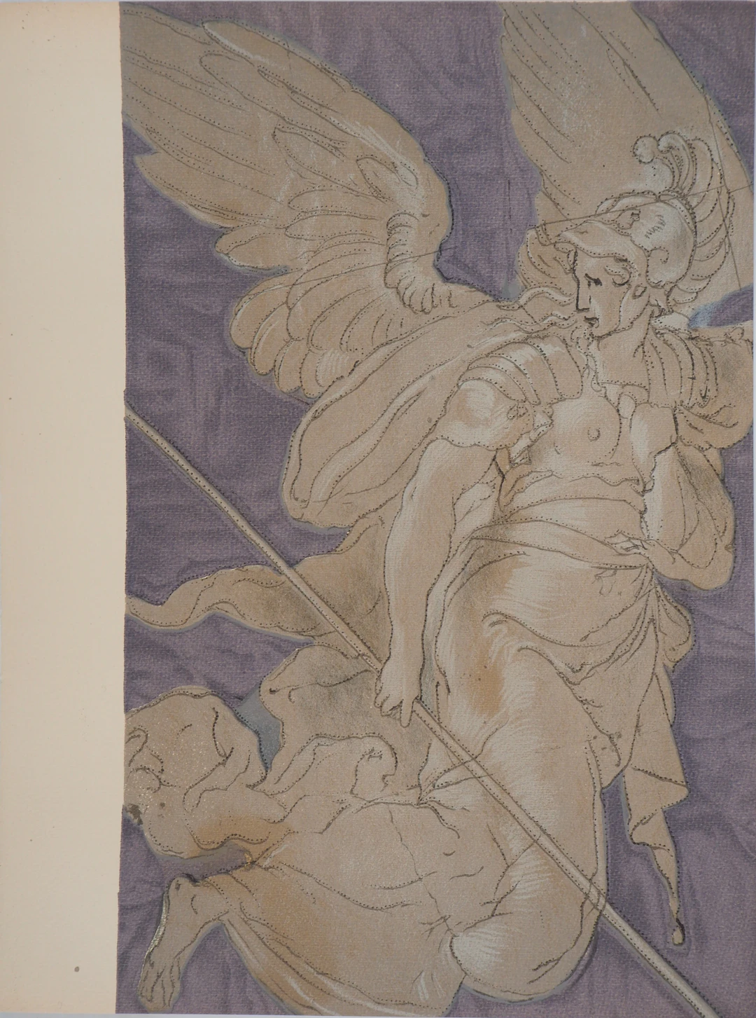 Niccolo DELL ABBATE (d’après) : Ange de la victoire - Lithographie