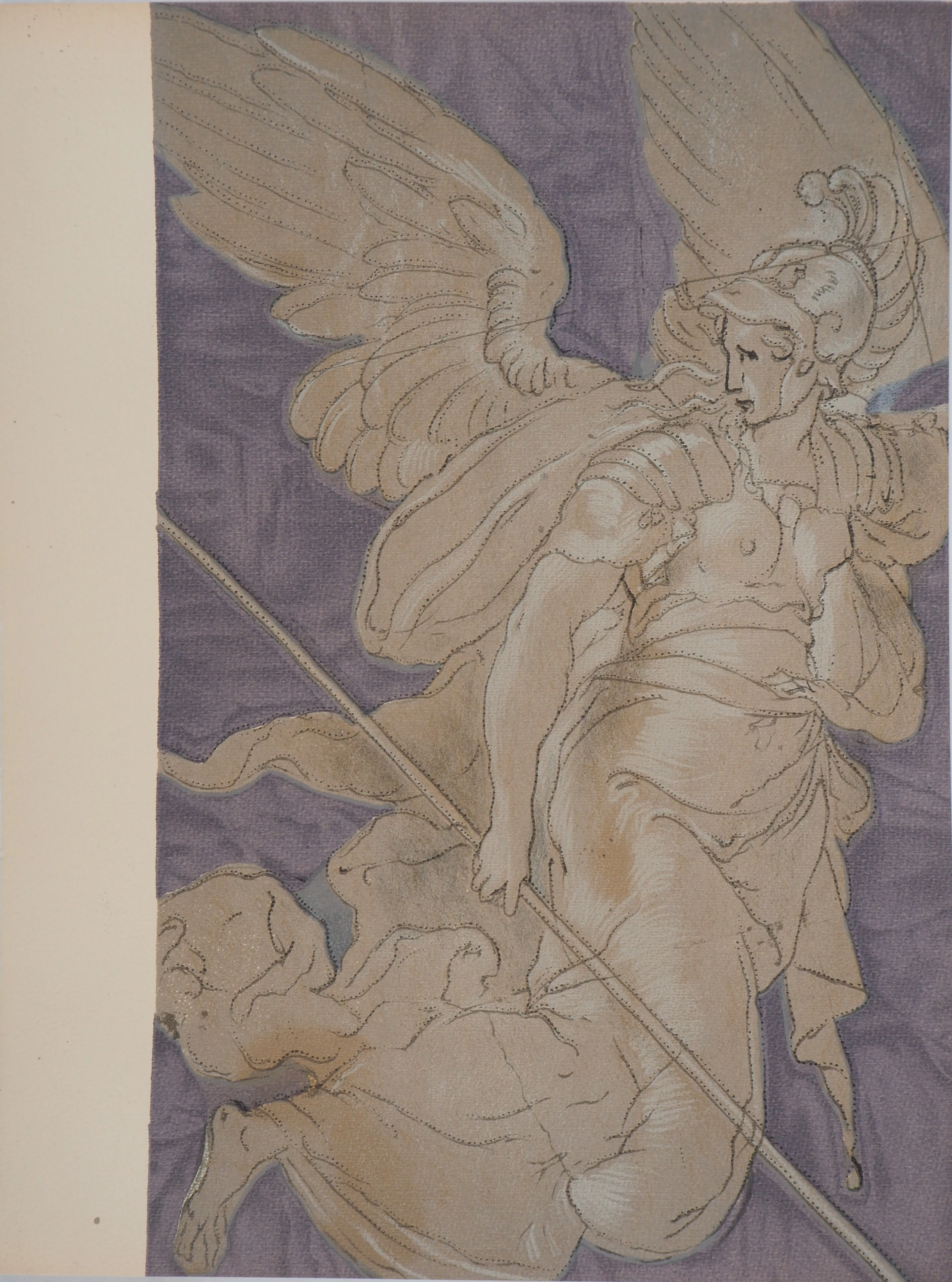 Niccolo DELL ABBATE (d’après) : Ange de la victoire - Lithographie