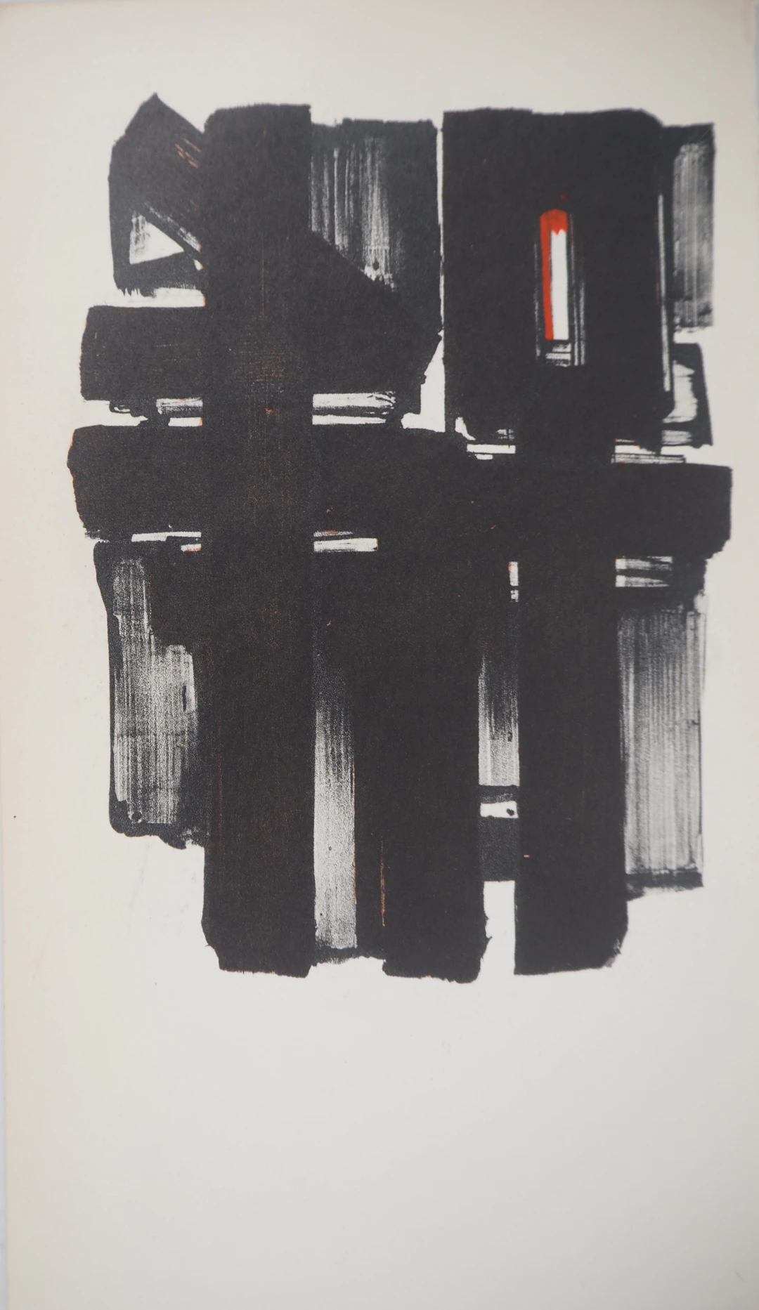 Pierre SOULAGES : Lithographie 2, Lithographie et pochoir