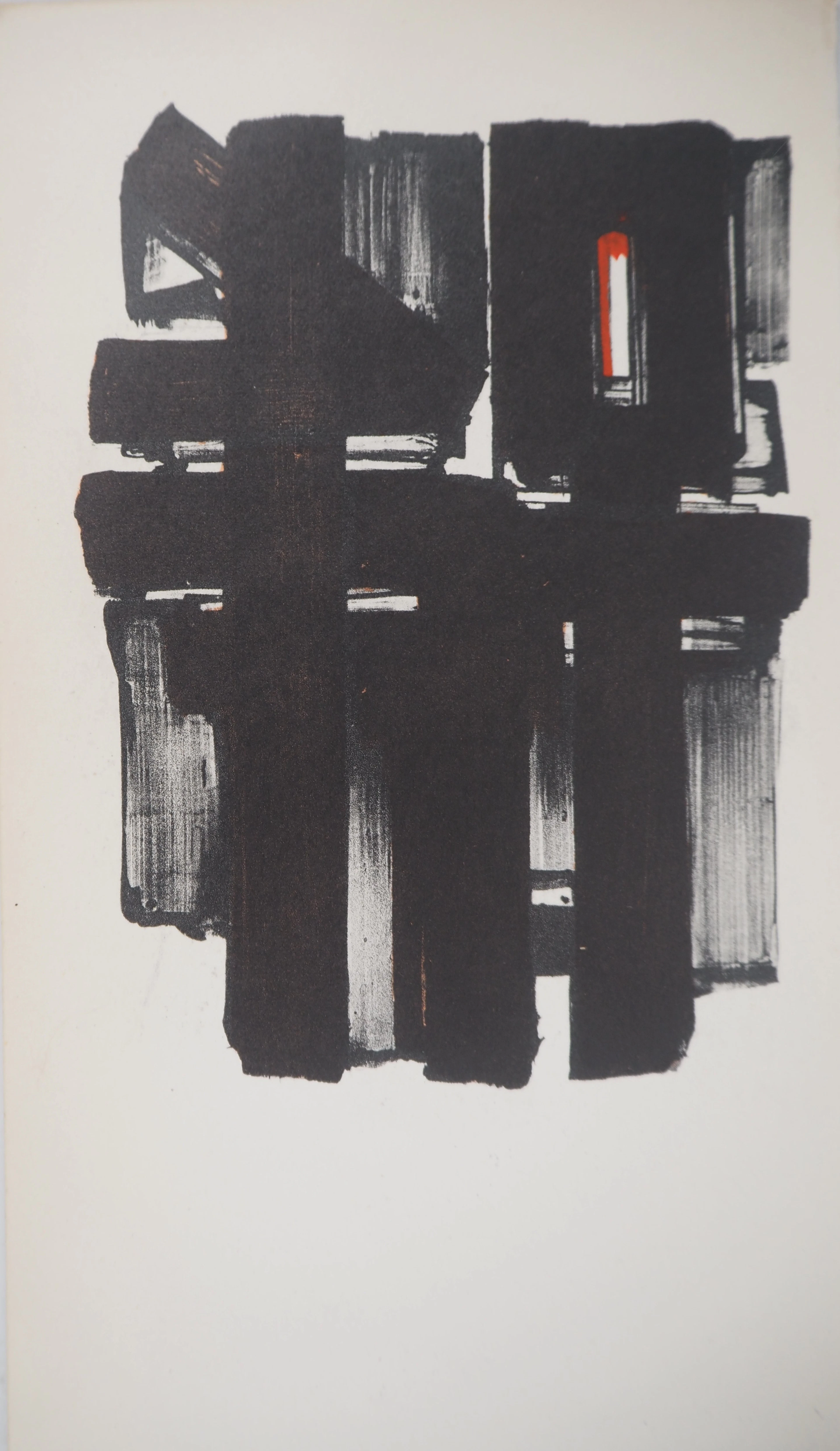 Pierre SOULAGES : Lithographie 2, Lithographie et pochoir