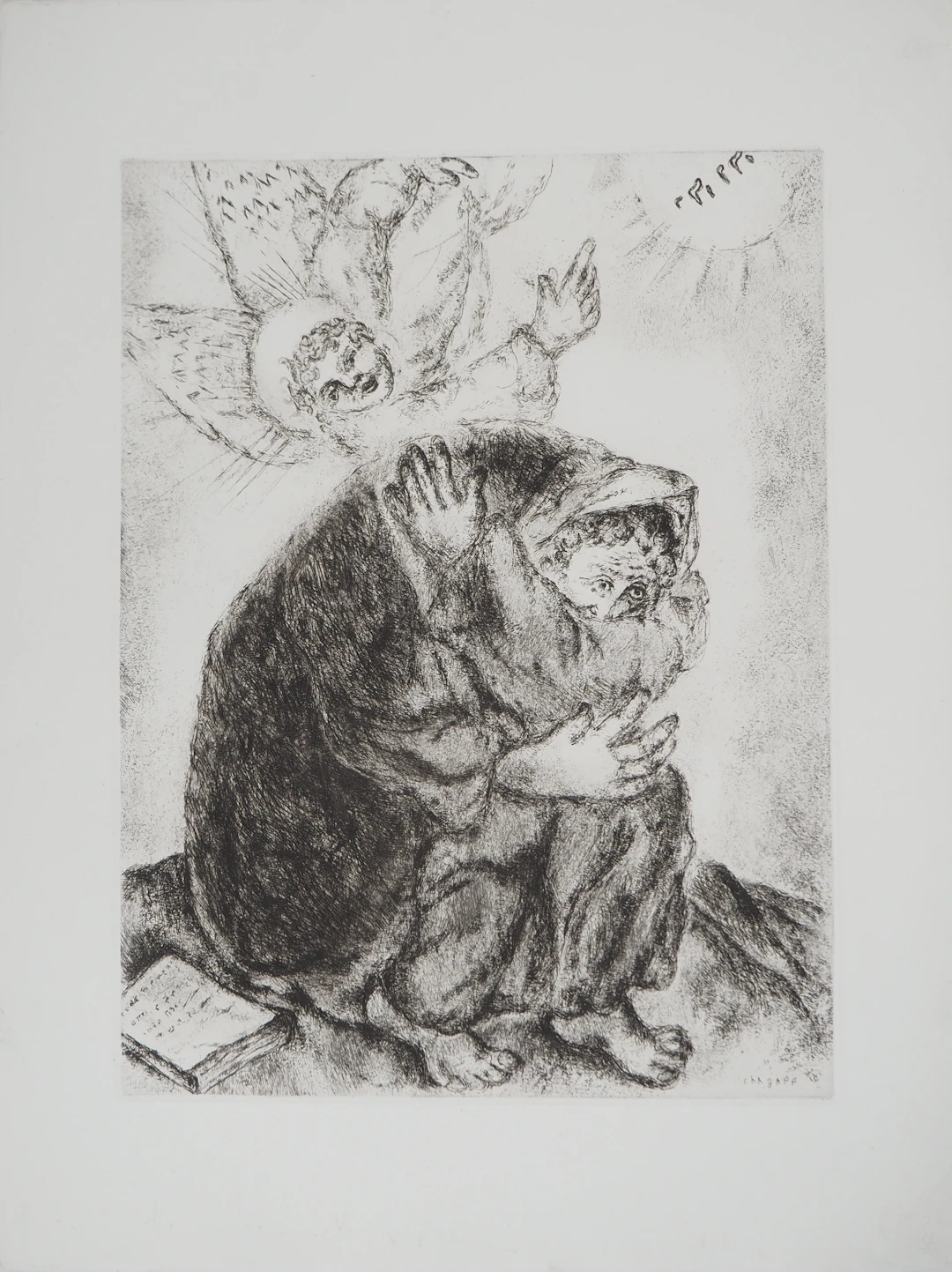 Marc CHAGALL : Prière d'Esaïe, Gravure originale signée