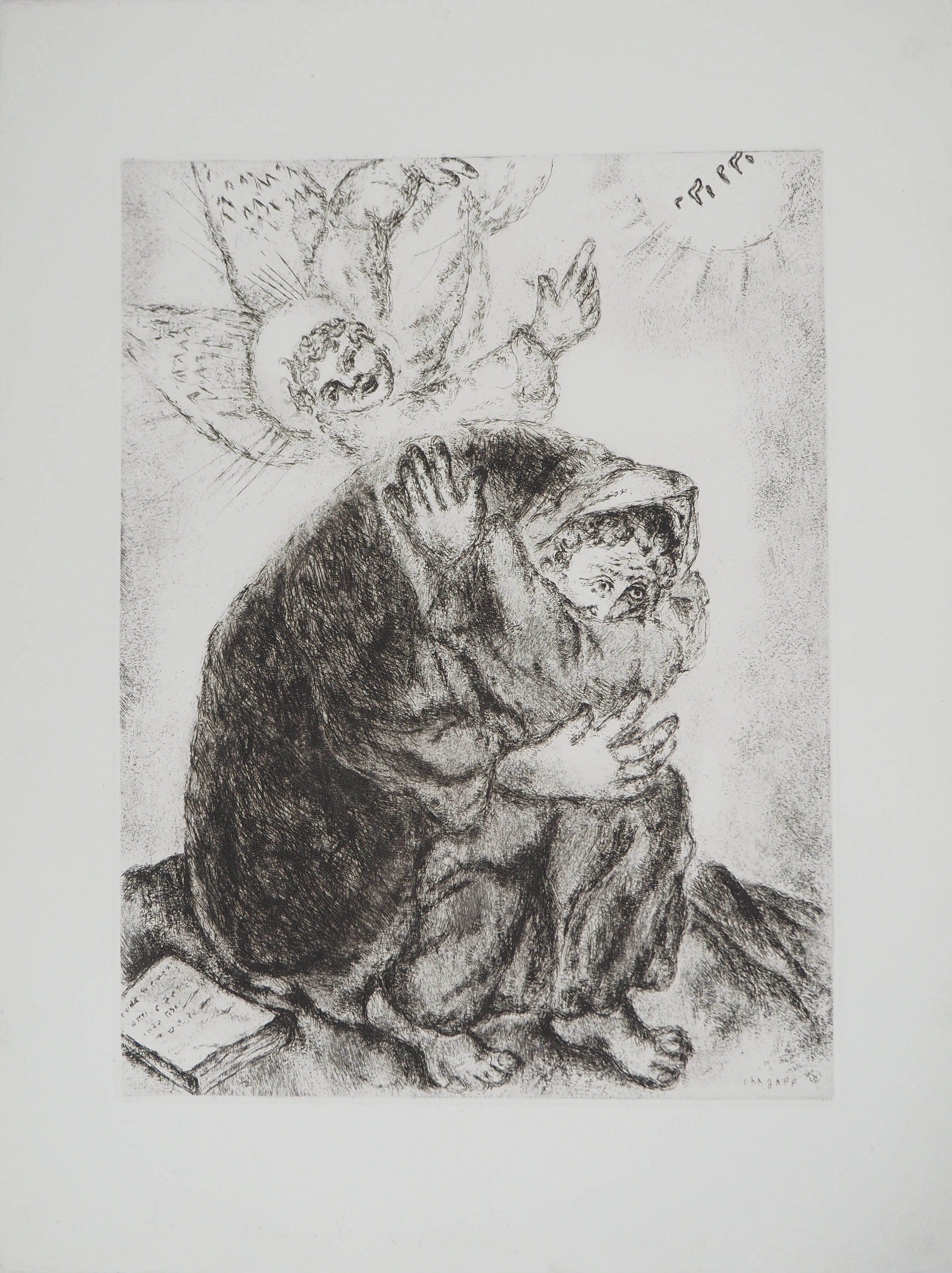 Marc CHAGALL : Prière d'Esaïe, Gravure originale signée