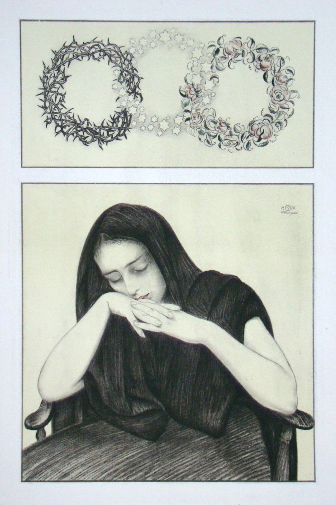 Walter Sauer (d'après) - Repos, 1930 - Héliogravure signée et datée