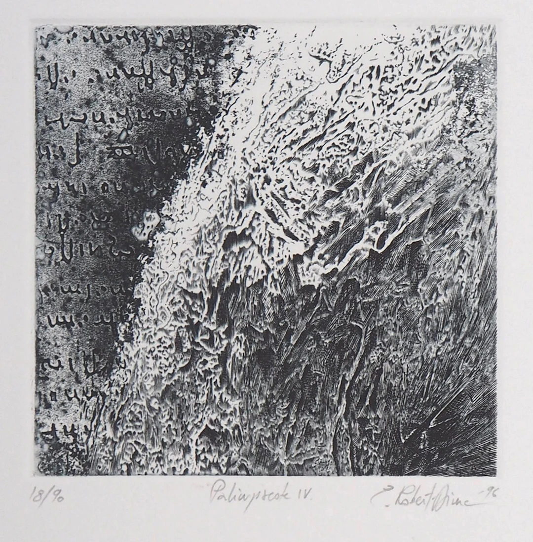 Eric ROBERT-AYME : Palimpseste giclé, 1996 - Gravure originale signée