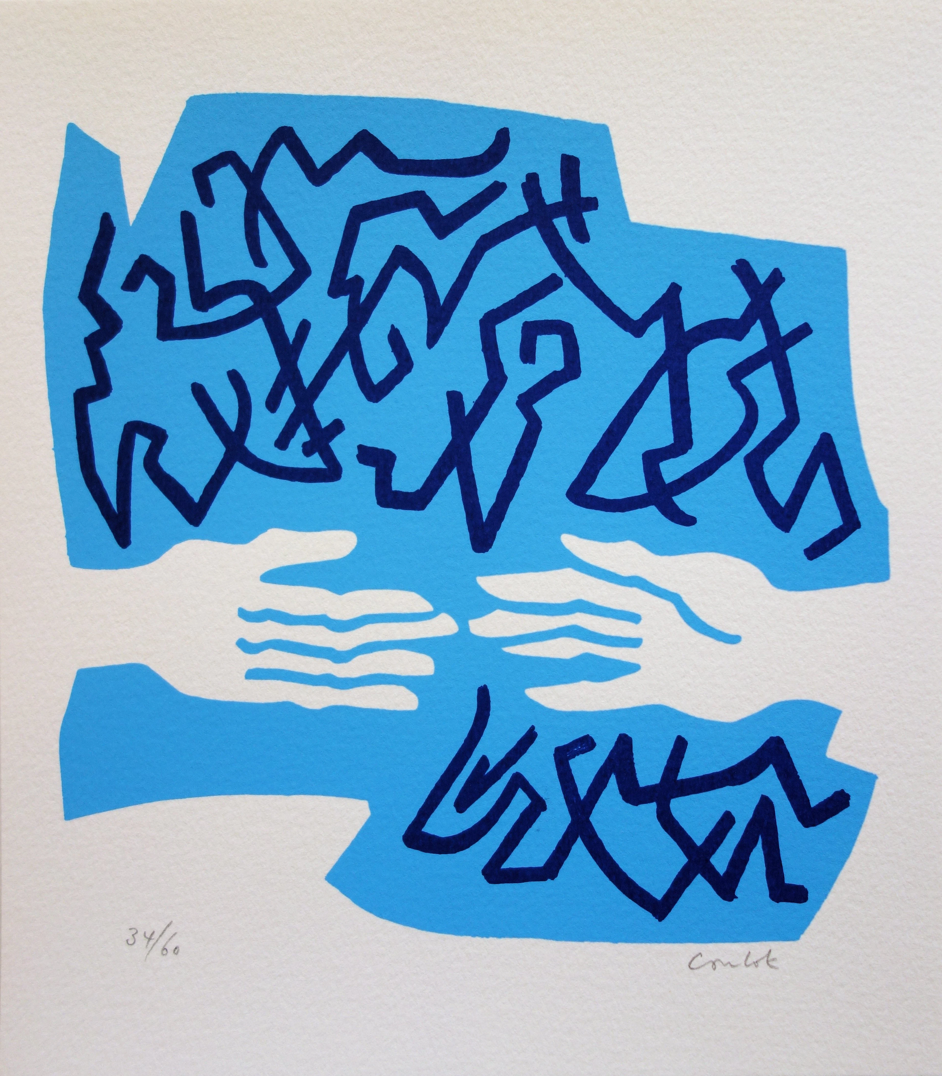 Jean COULOT : Amitié, Sérigraphie originale signée