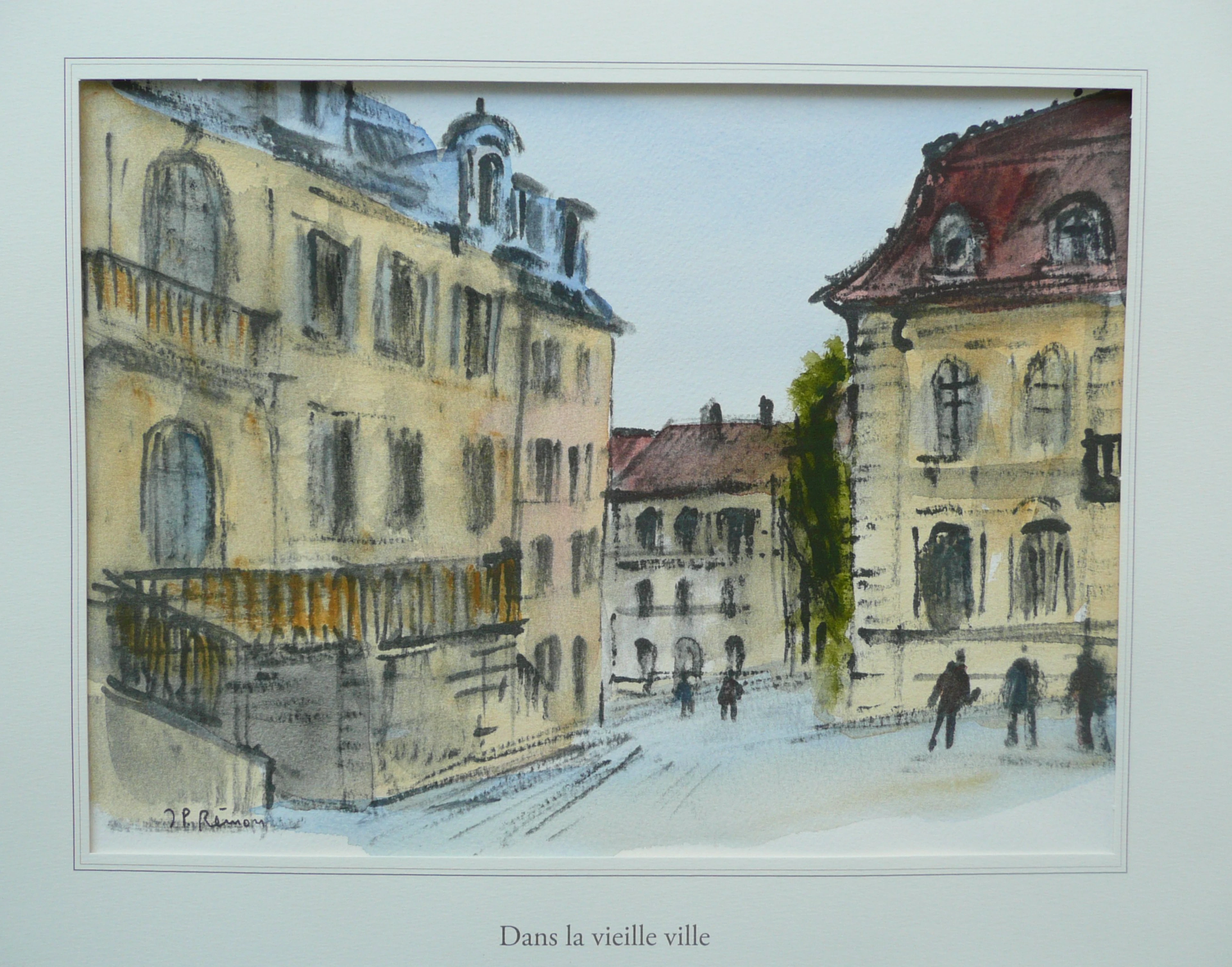 Jean Pierre REMON - Dans la vieille ville, 2010 - Aquarelle signée