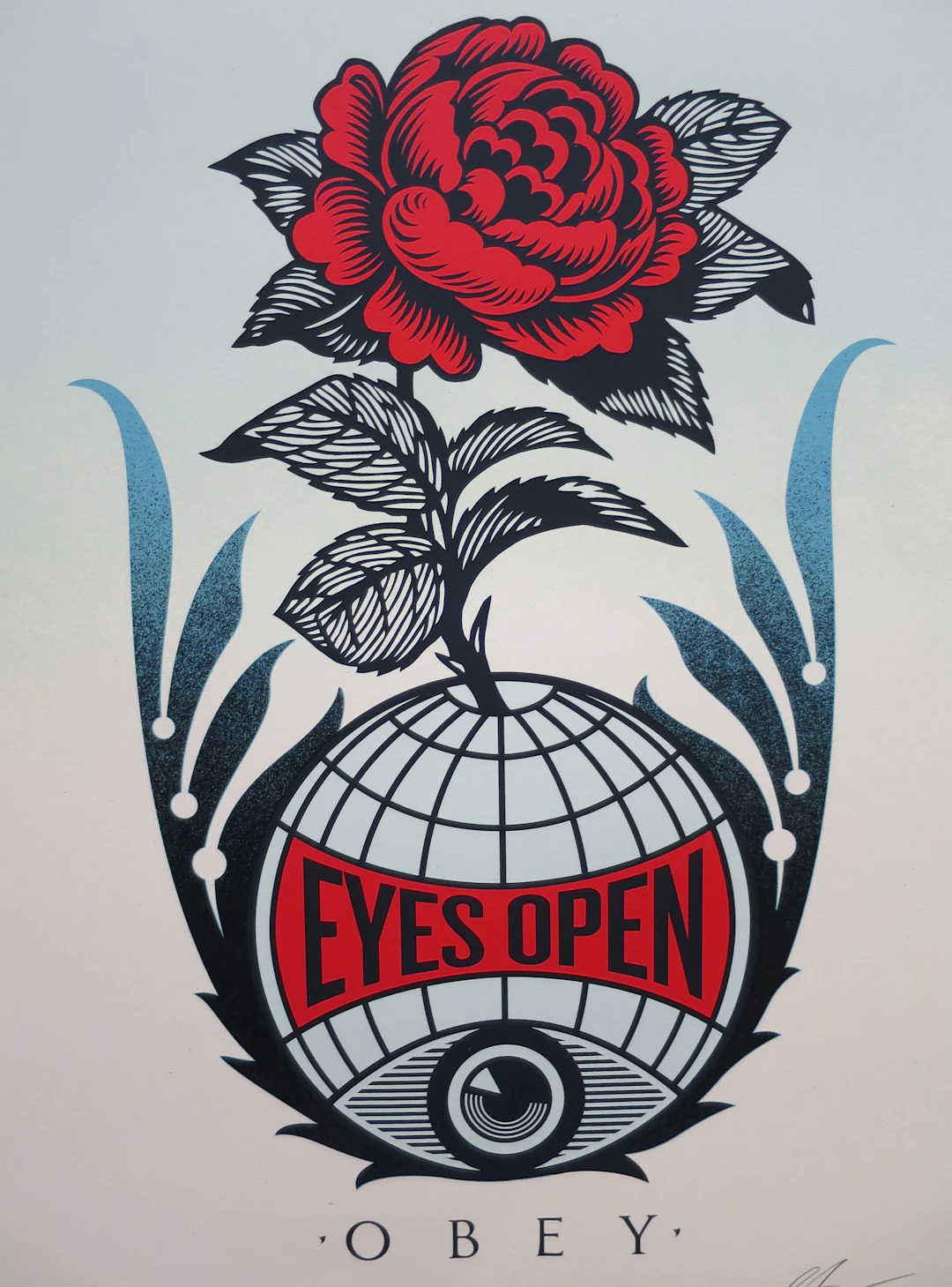 Shepard FAIREY (Obey) - Eyes Open, 2020 - Sérigraphie signée au crayon