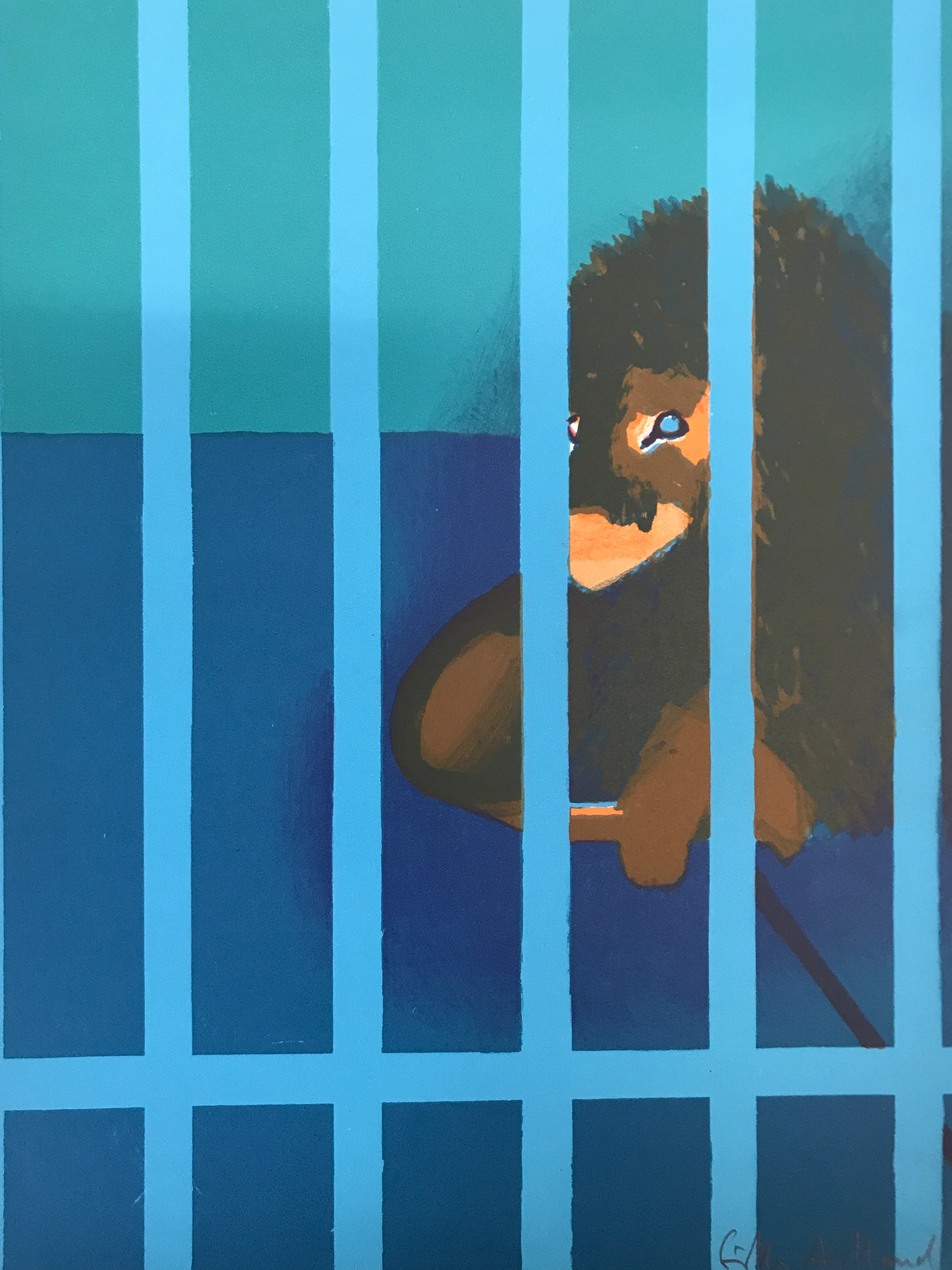 Gilles AILLAUD - Le Lion, 1972 - Lithographie signée au crayon