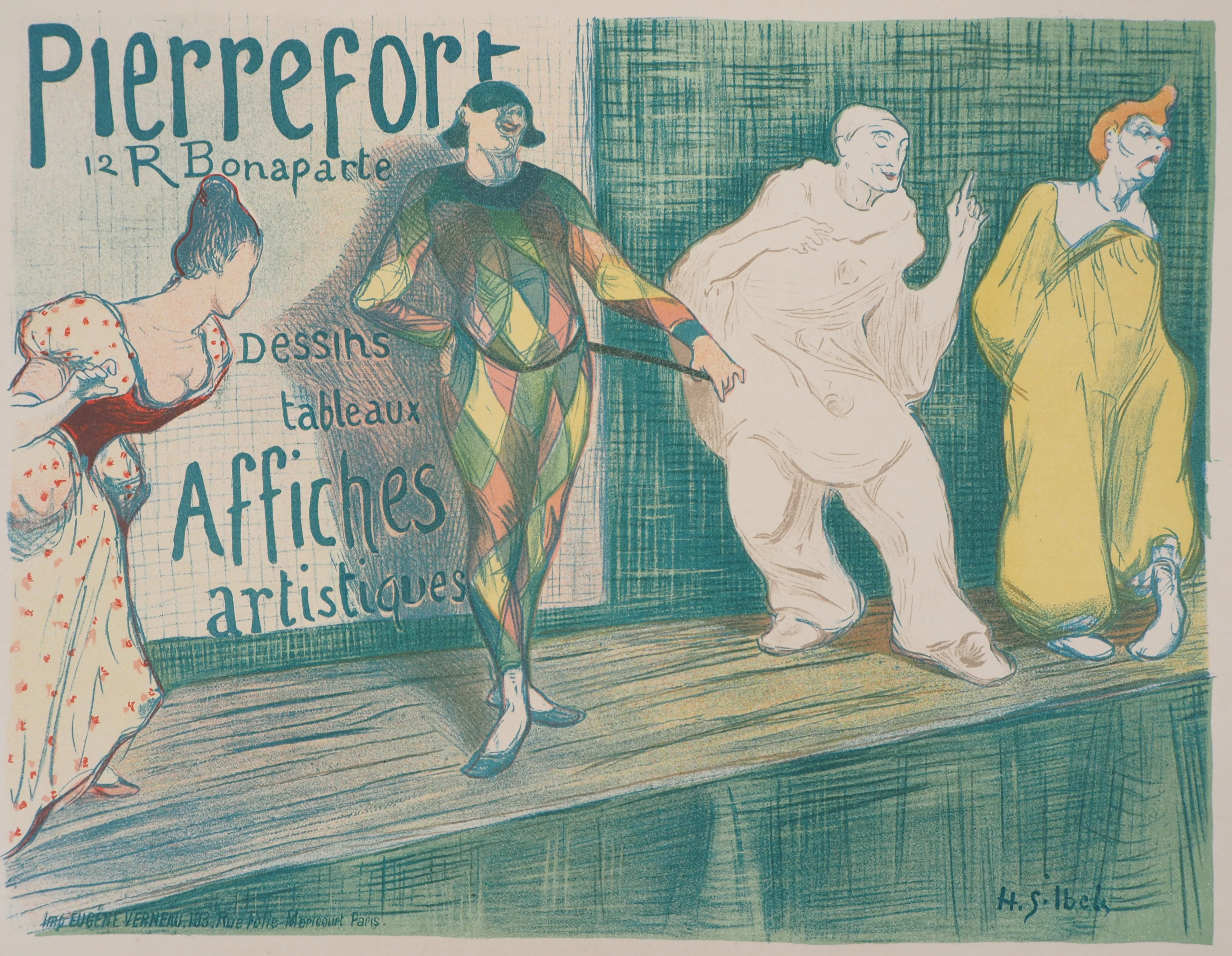 Henri Gabriel IBELS : Pierrots, 1897 - Lithographie originale signée