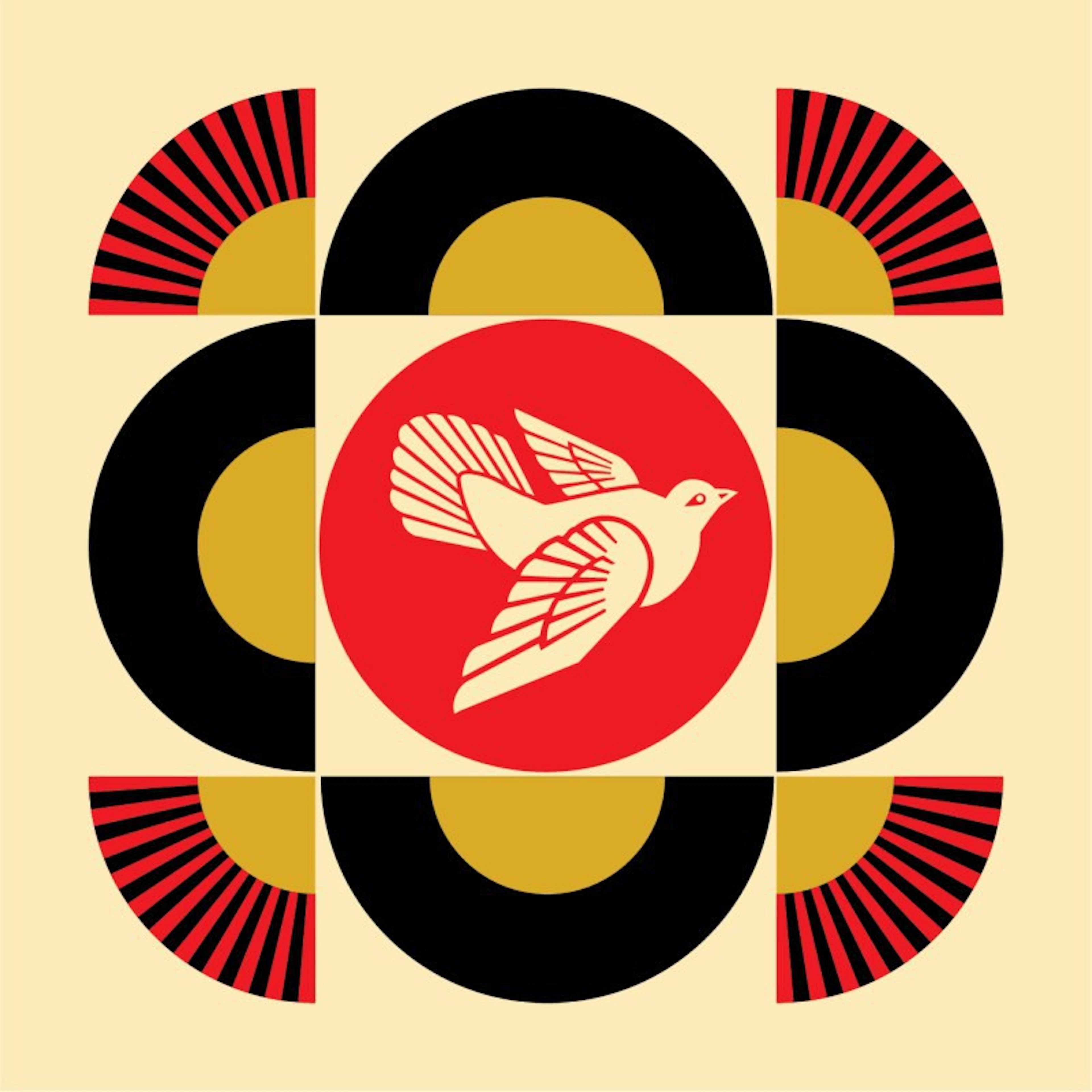 Shepard FAIREY (Obey) - Dove Geometric White - Sérigraphie signée au crayon