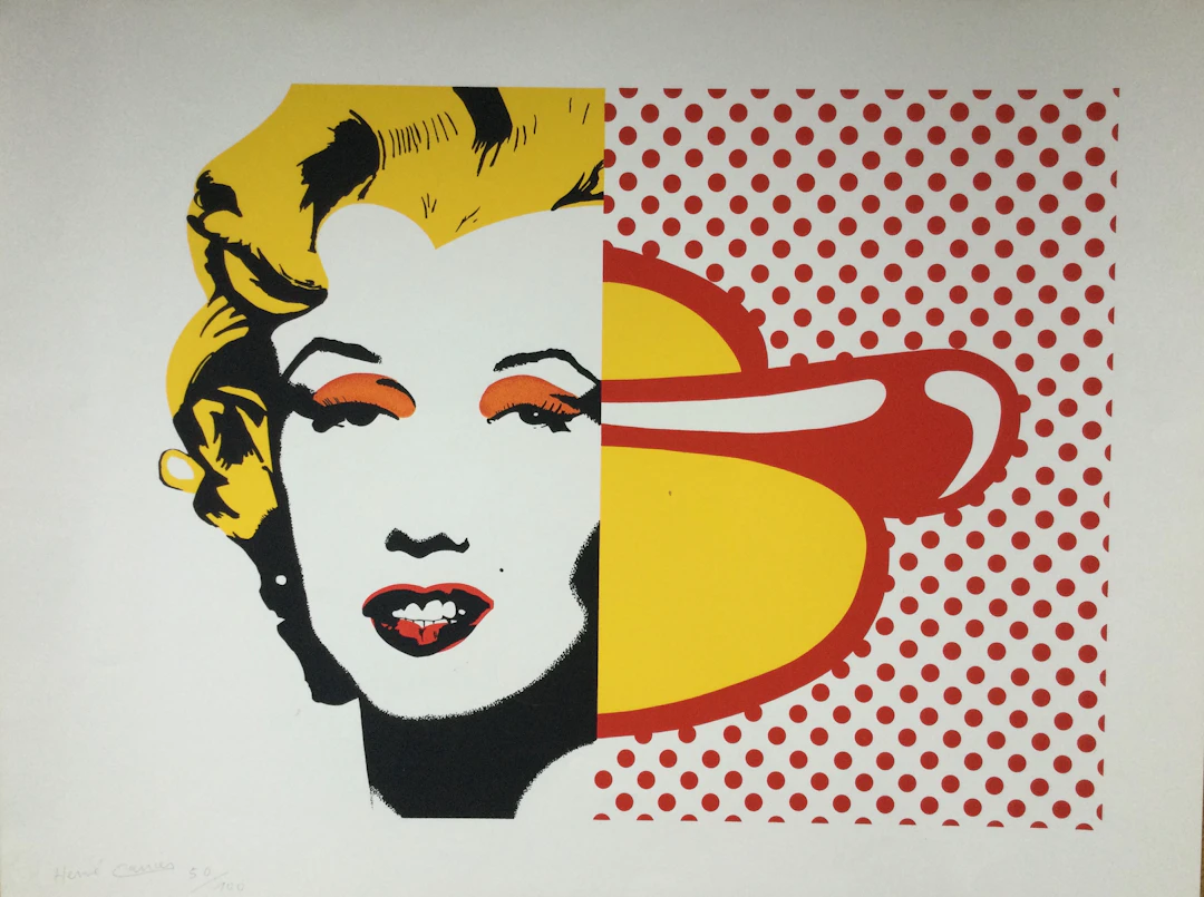 Hervé CARRIER - Hommage à Warhol et à Lichtenstein , vers 1990 - Lithographie
