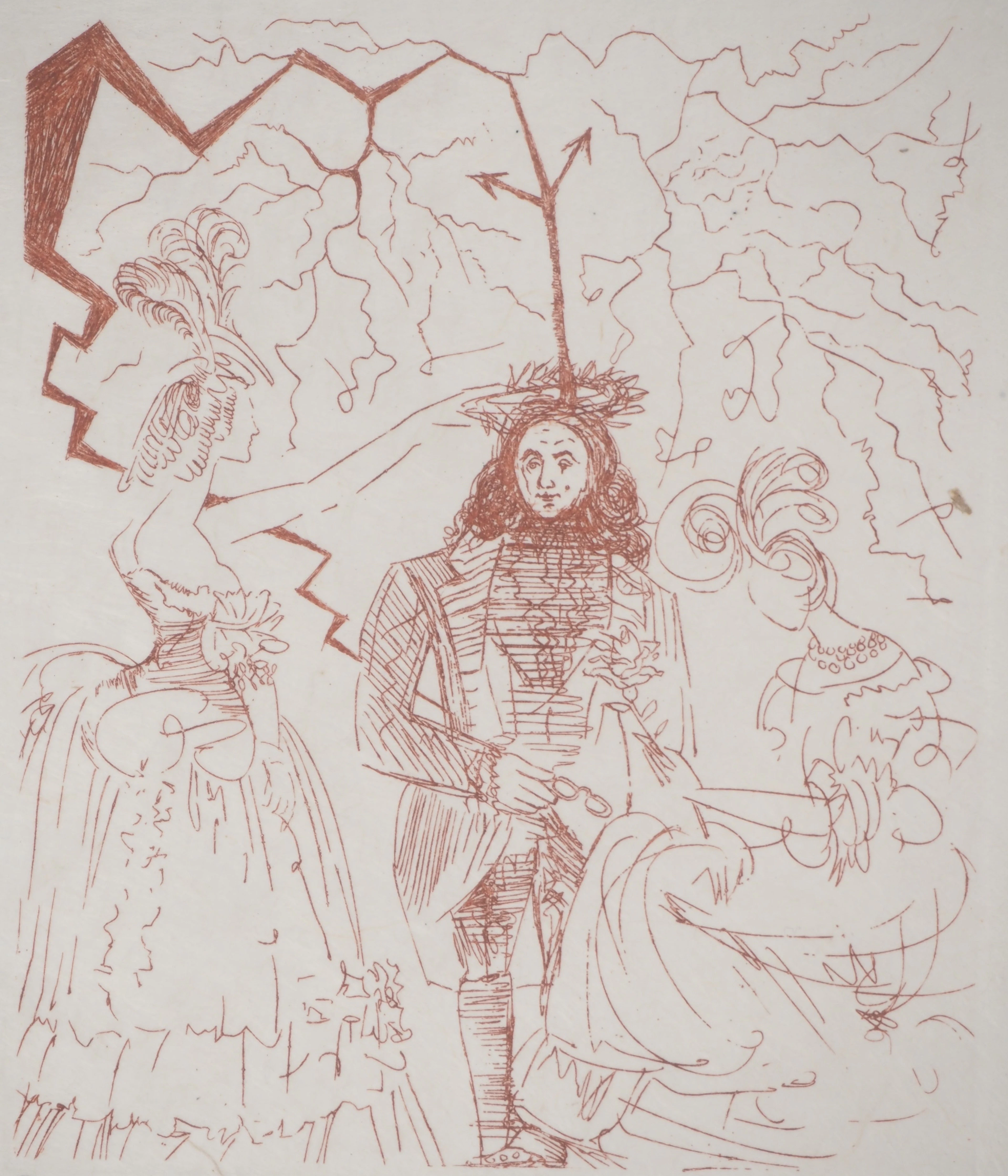 Salvador DALI : Benjamin Franklin - Gravure originale signée
