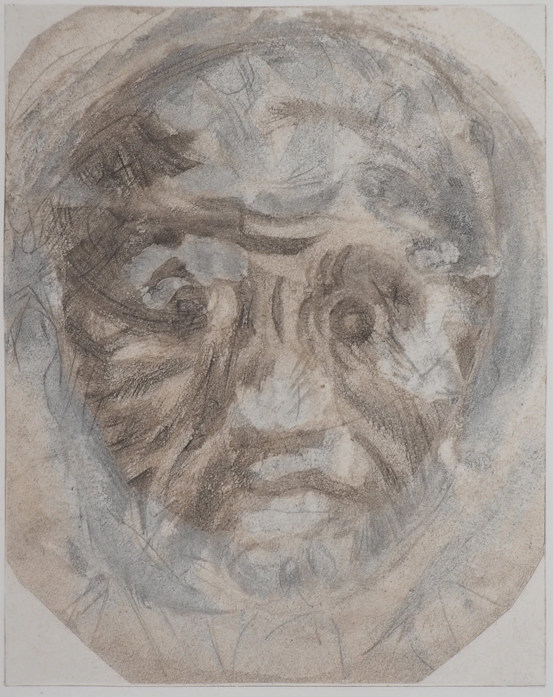 Auguste RODIN : Masque d’homme, Gravure