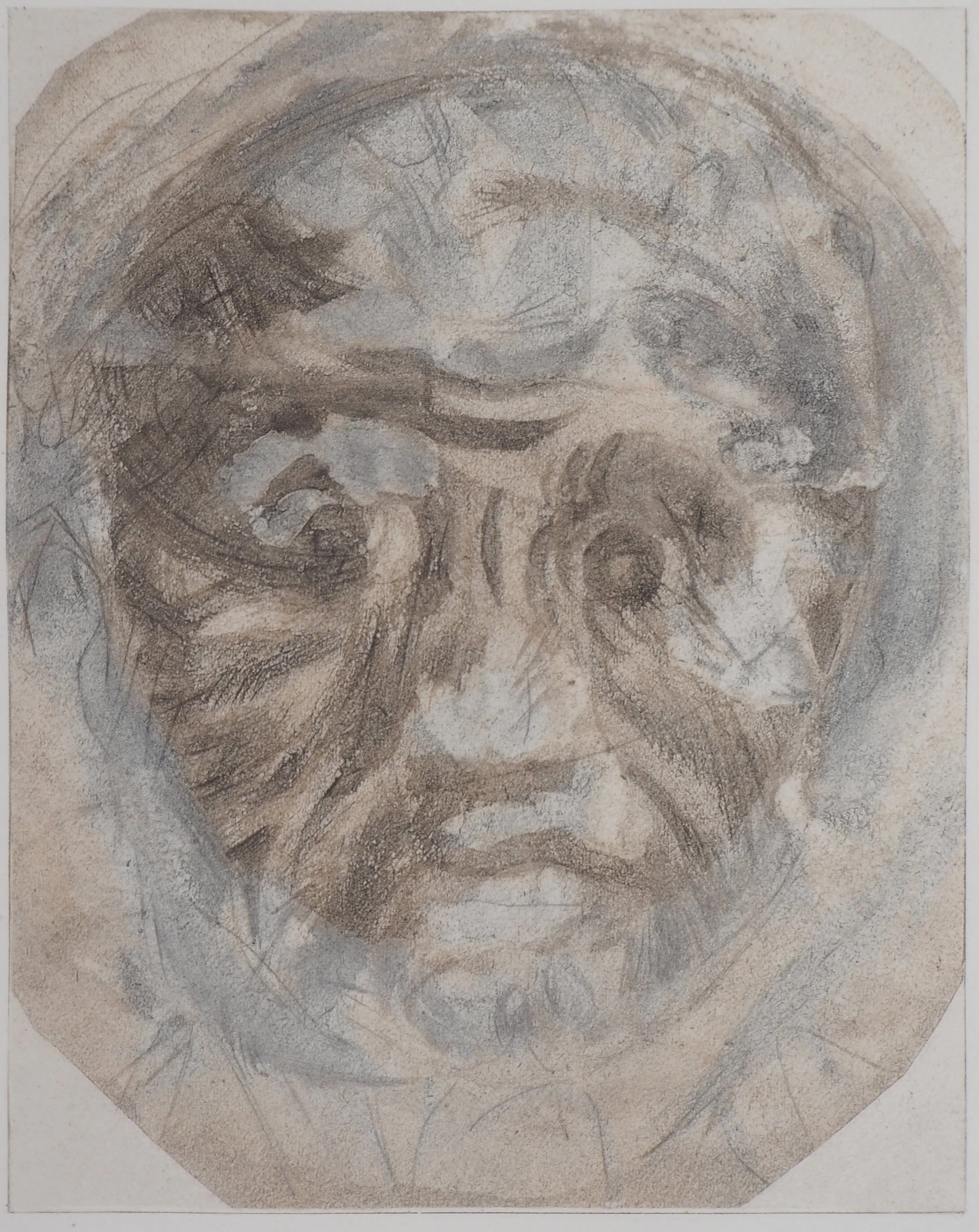 Auguste RODIN : Masque d’homme, Gravure