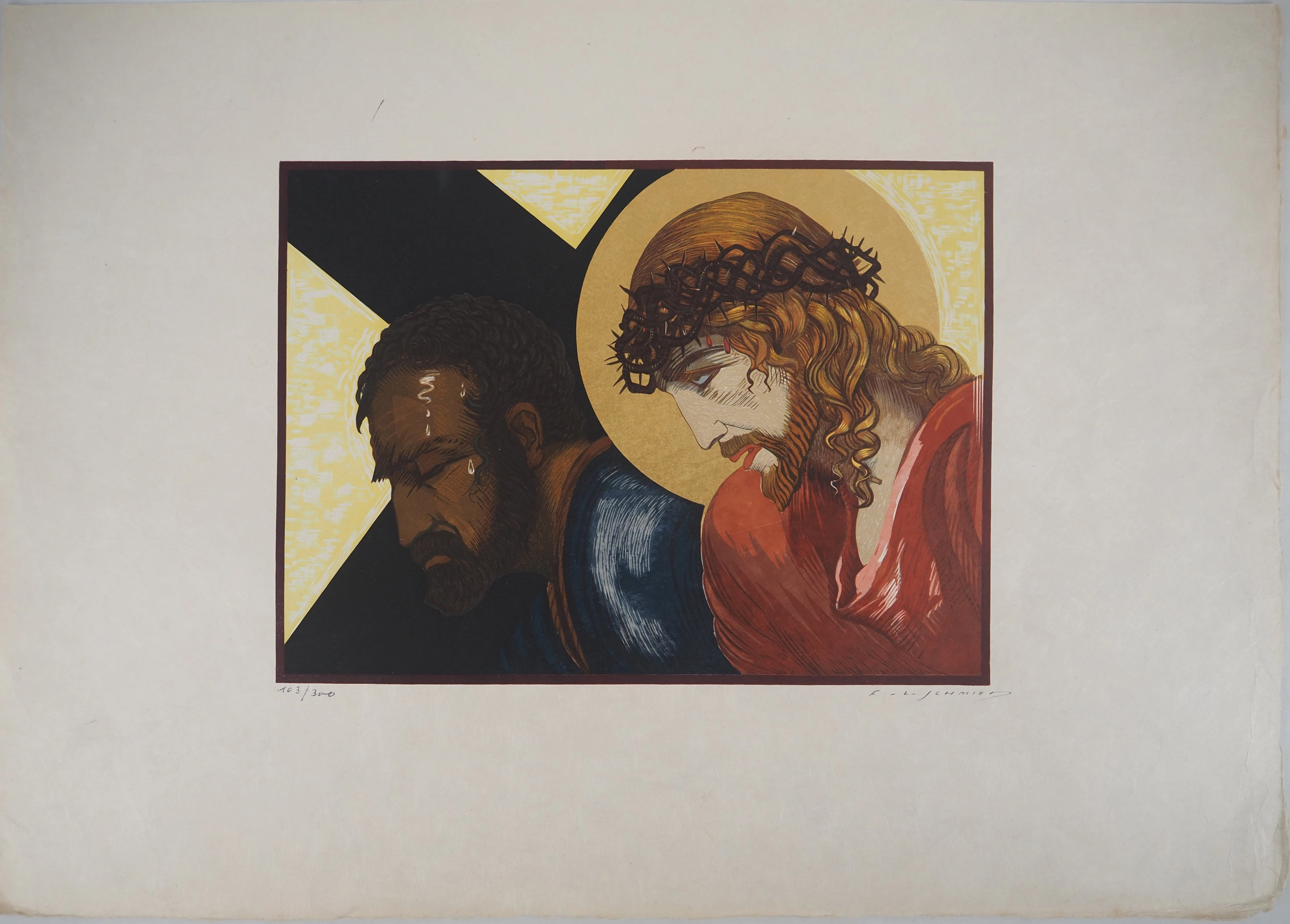 François-Louis Schmied - Christ sur le chemin de Croix (Vers la Golgotha)