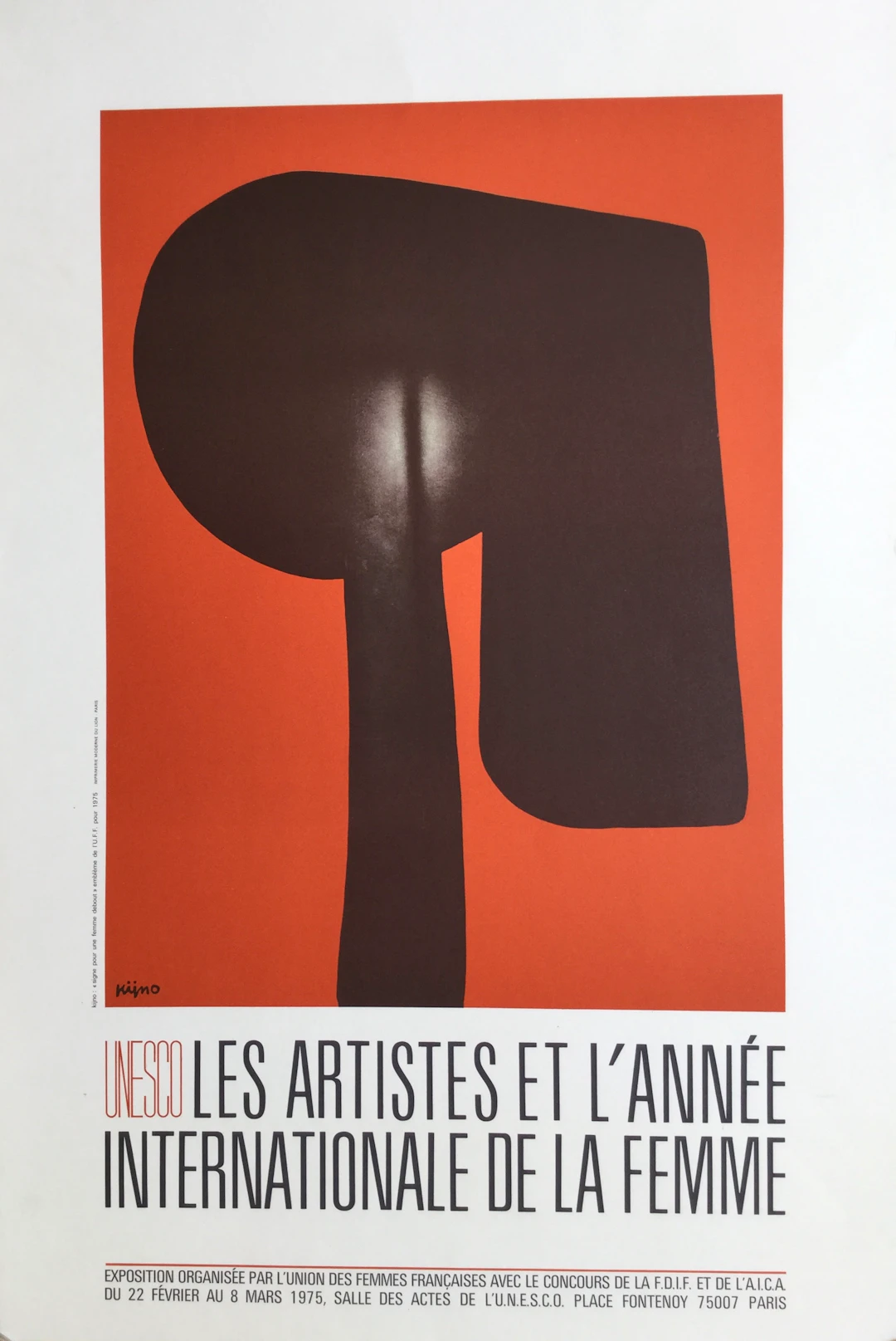 Ladislas KIJNO - Signe pour une femme debout ,1975 - Affiche signée