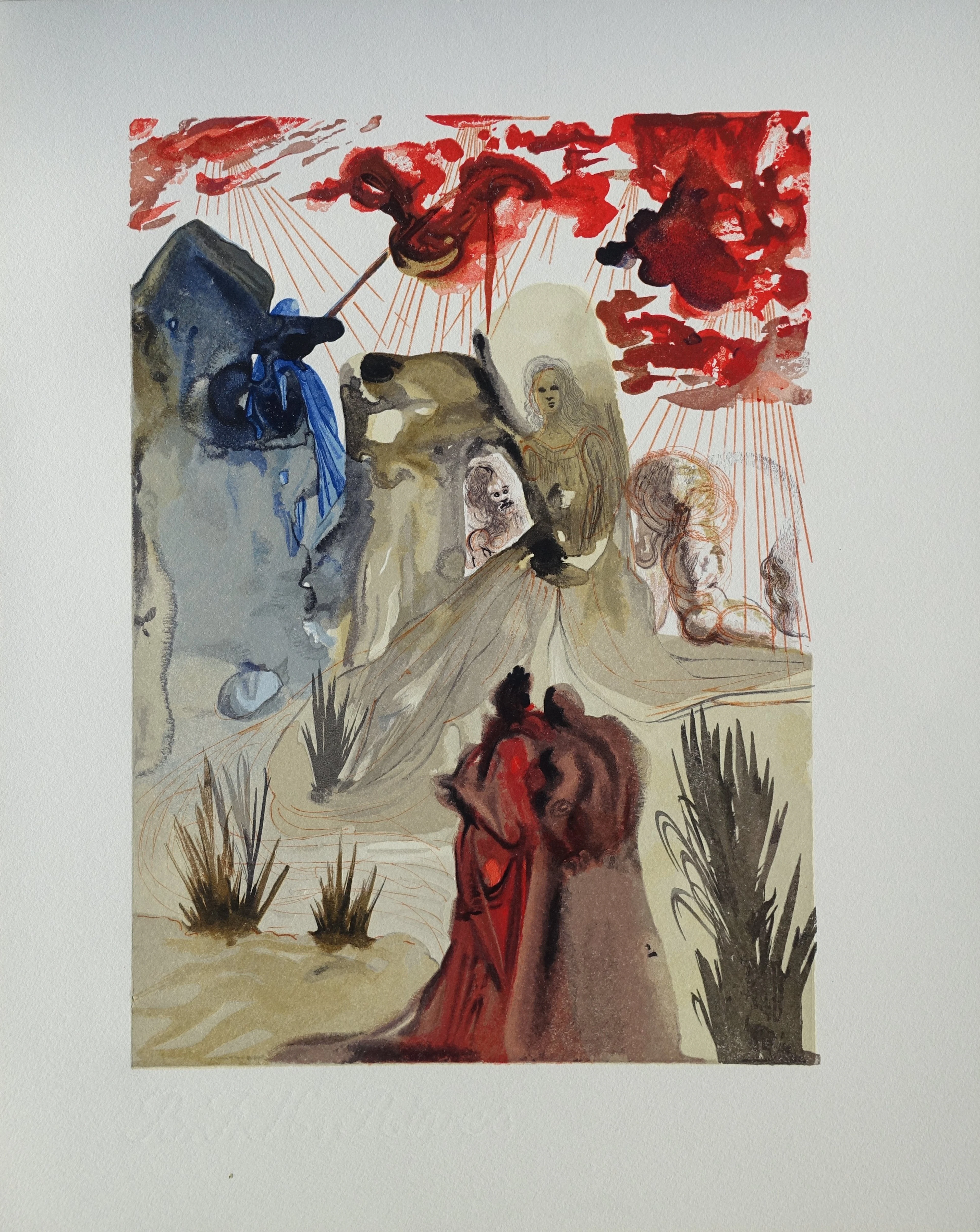 Salvador DALI : La forêt divine, Bois gravé original