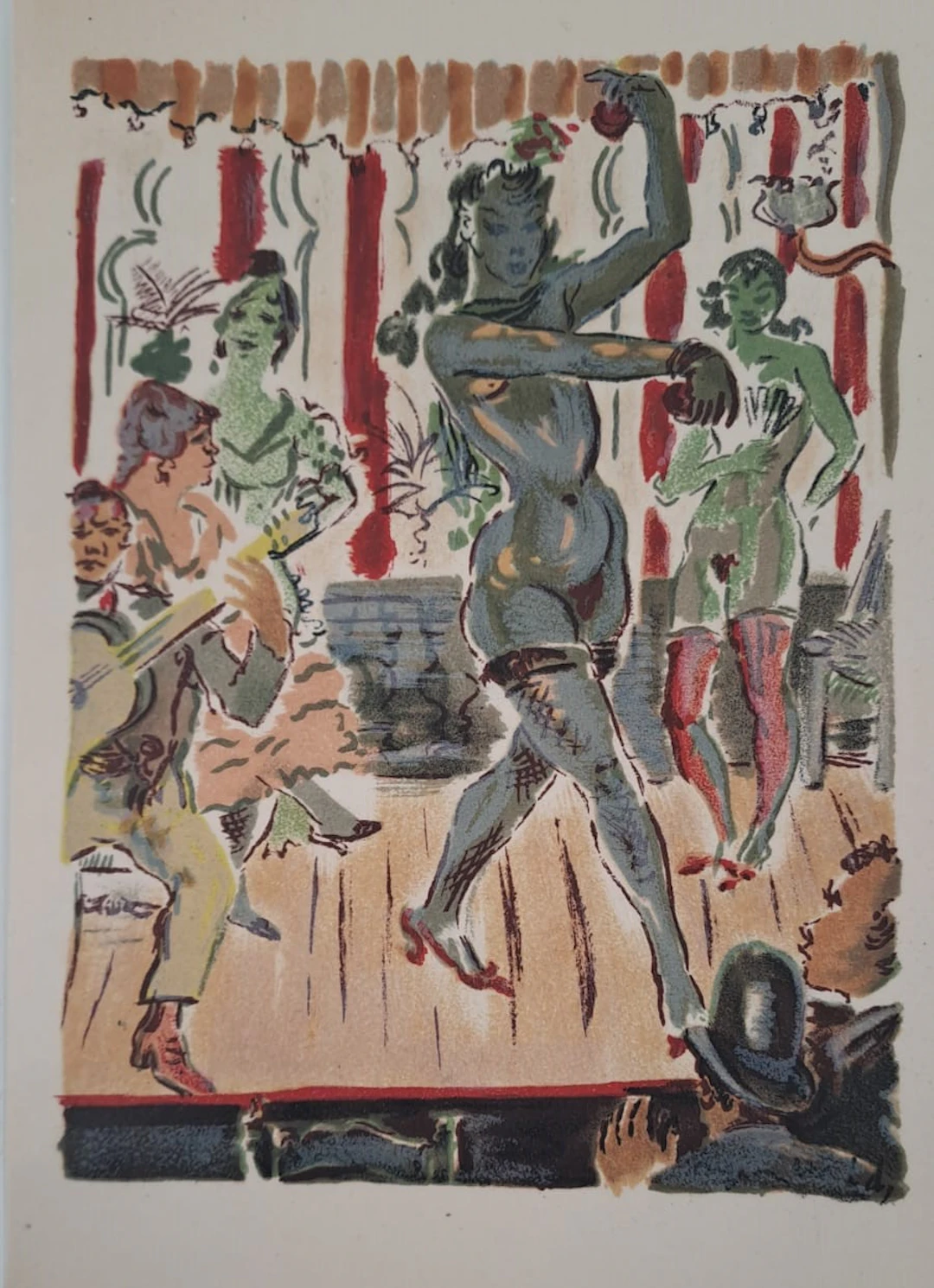 Roger Wild - La danse nu - Lithographie originale signée