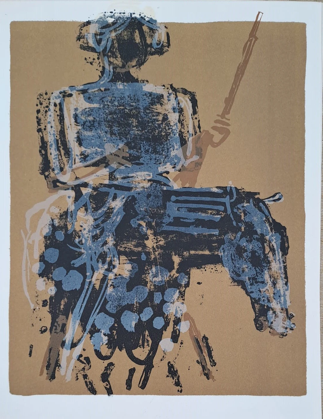 Paul Guiramand - Le soldat à cheval - Lithographie originale
